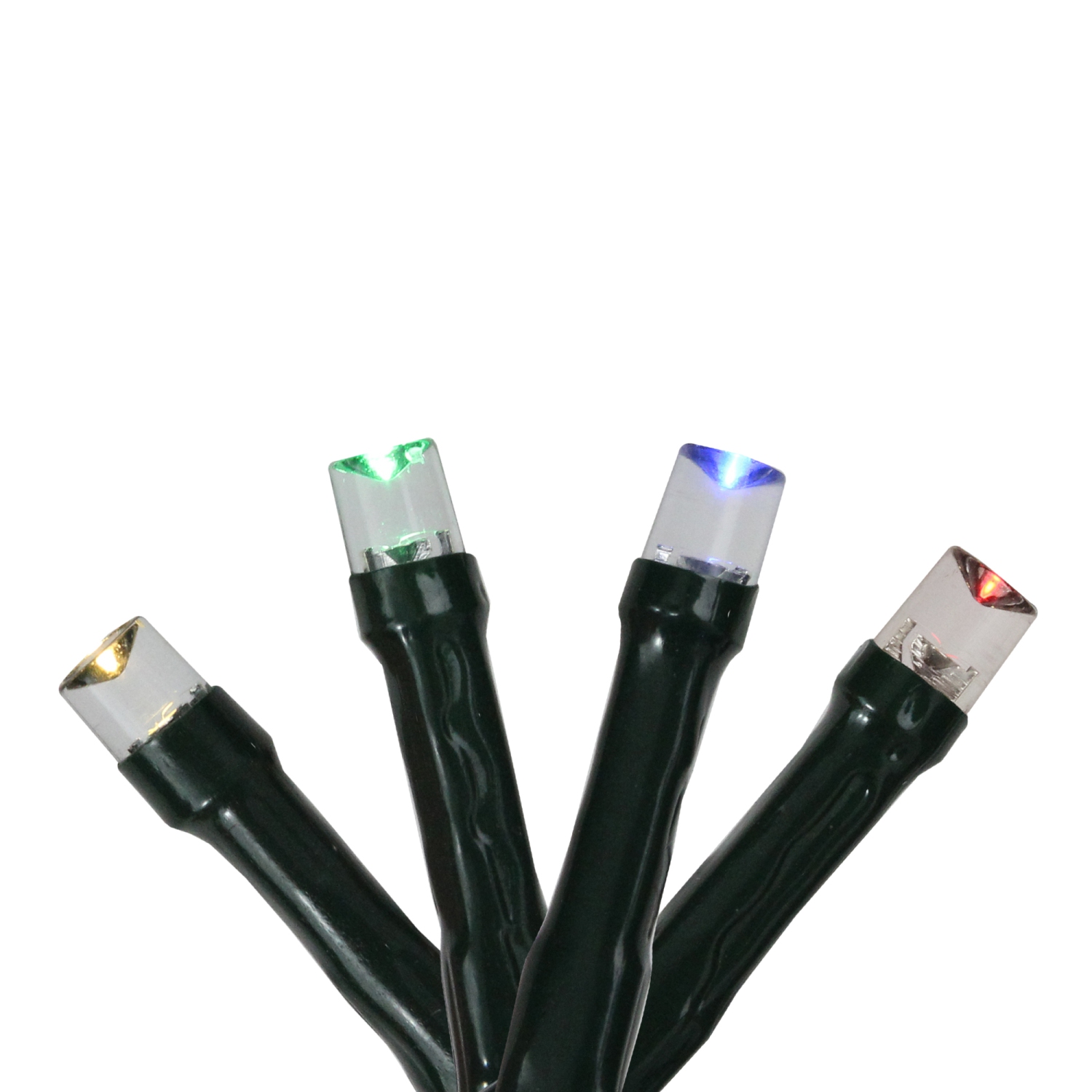 200 Vibrantly Colored LED USB Wide Angle Christmas Lights - 24.5 ft Green Wire