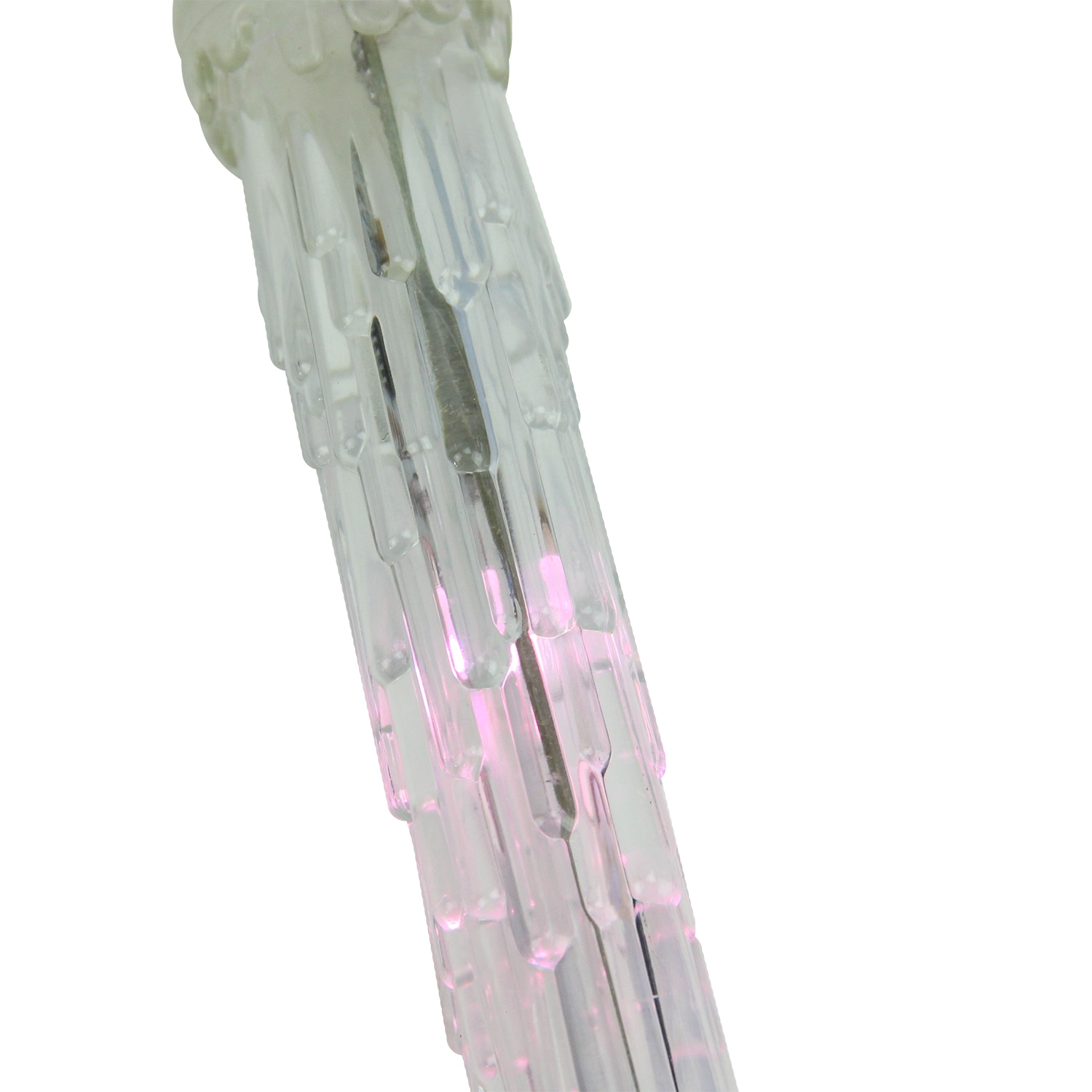 5 Multi Color Dripping Transparent Icicle Christmas Light Tubes - 13 ft Clear Wire