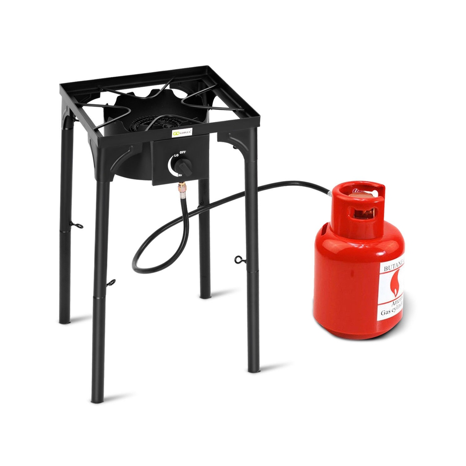 100 000-BTU Portable Propane Outdoor Camp Stove w/ Adjustable Legs