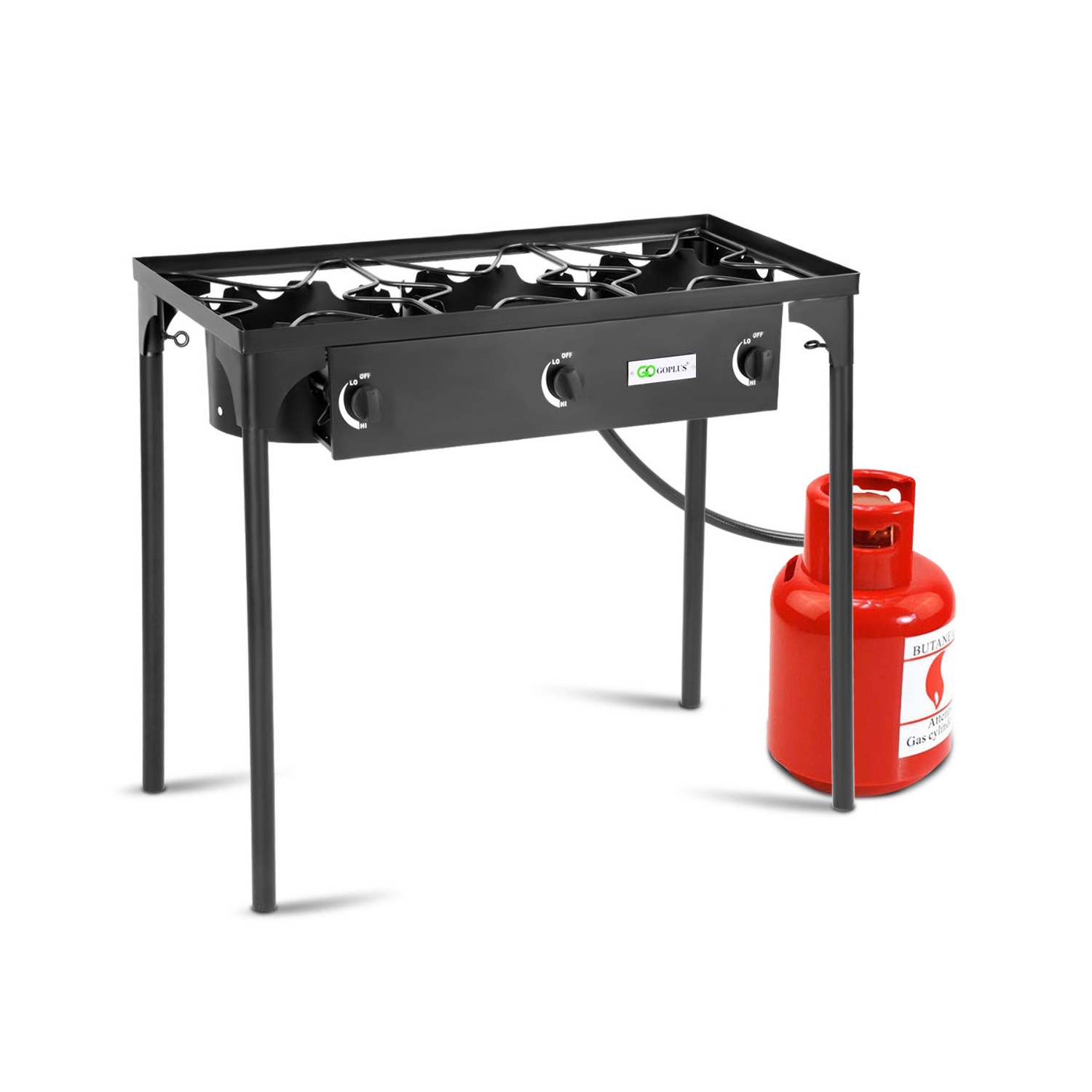 225 000-BTU Portable Propane 3 Burner Gas Cooker