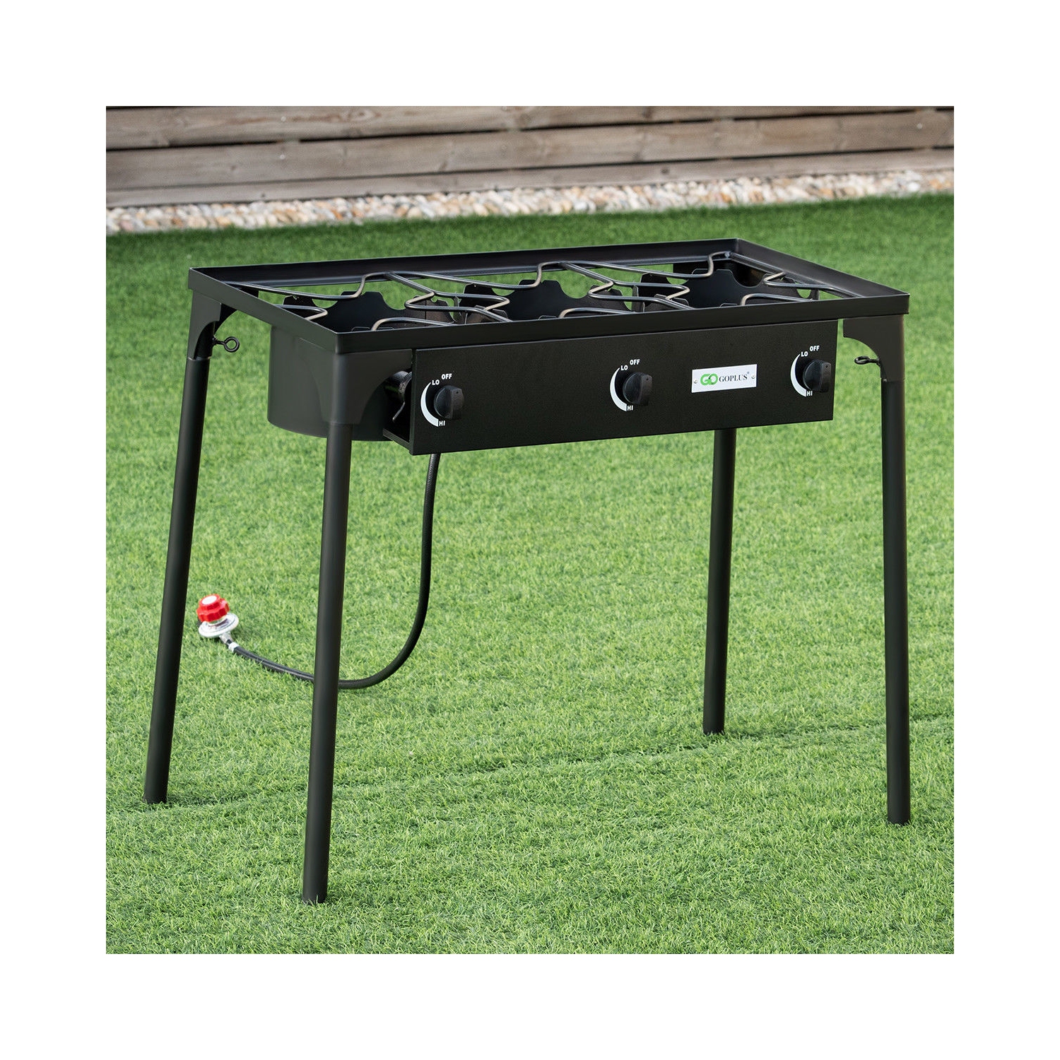 225 000-BTU Portable Propane 3 Burner Gas Cooker