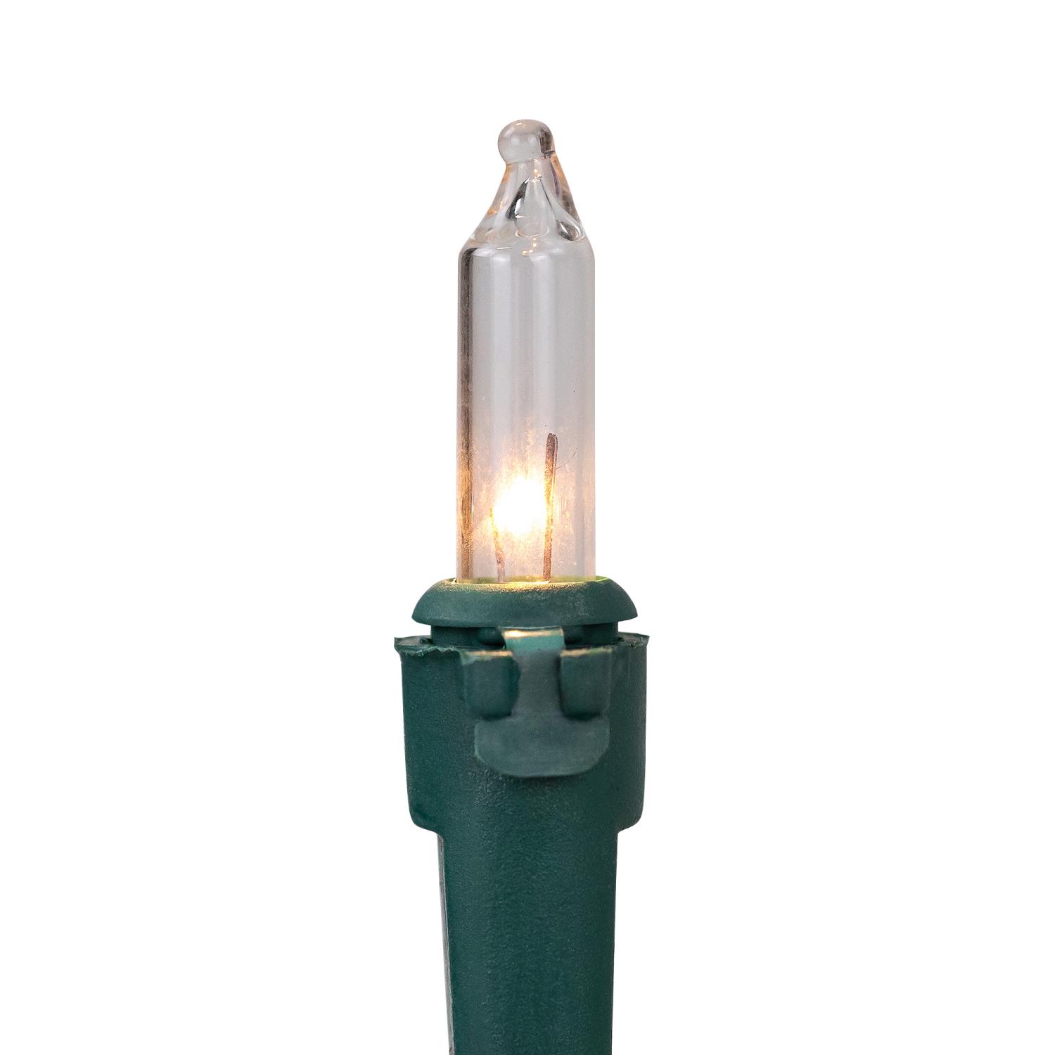 Jeu de 100 mini-jeux de lumières de Noël rouges et transparentes, câble vert 20,25 pi