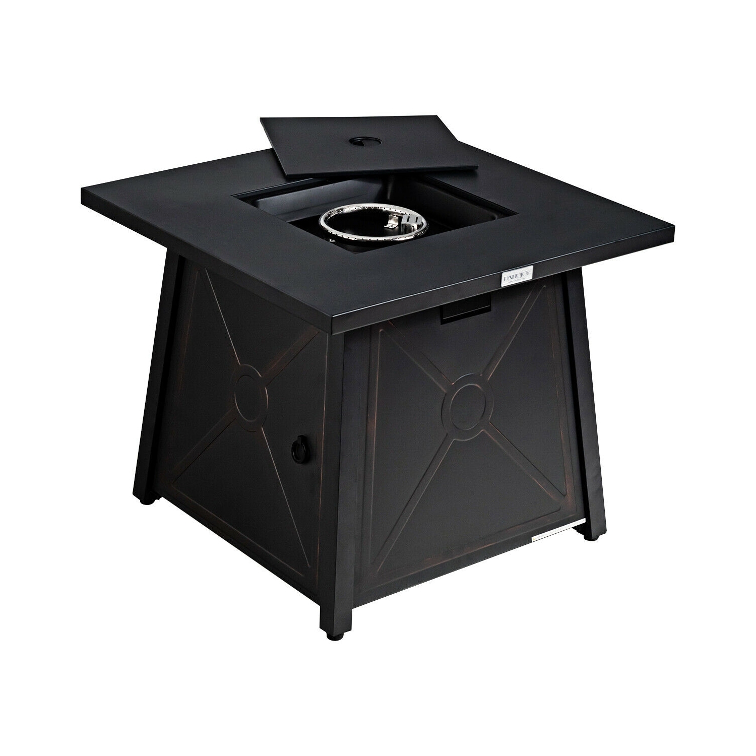 30" Square Propane Gas Fire Table with Waterproof Cover