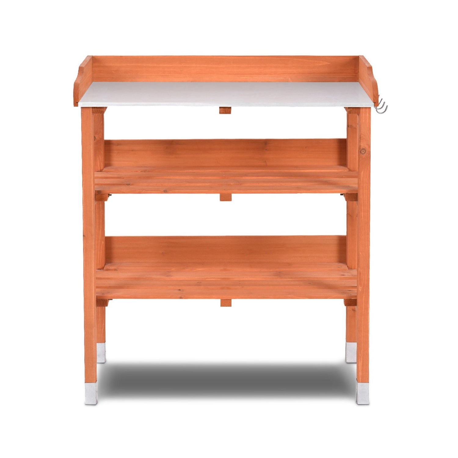 Garden Wooden Potting Bench Work Station with Hook