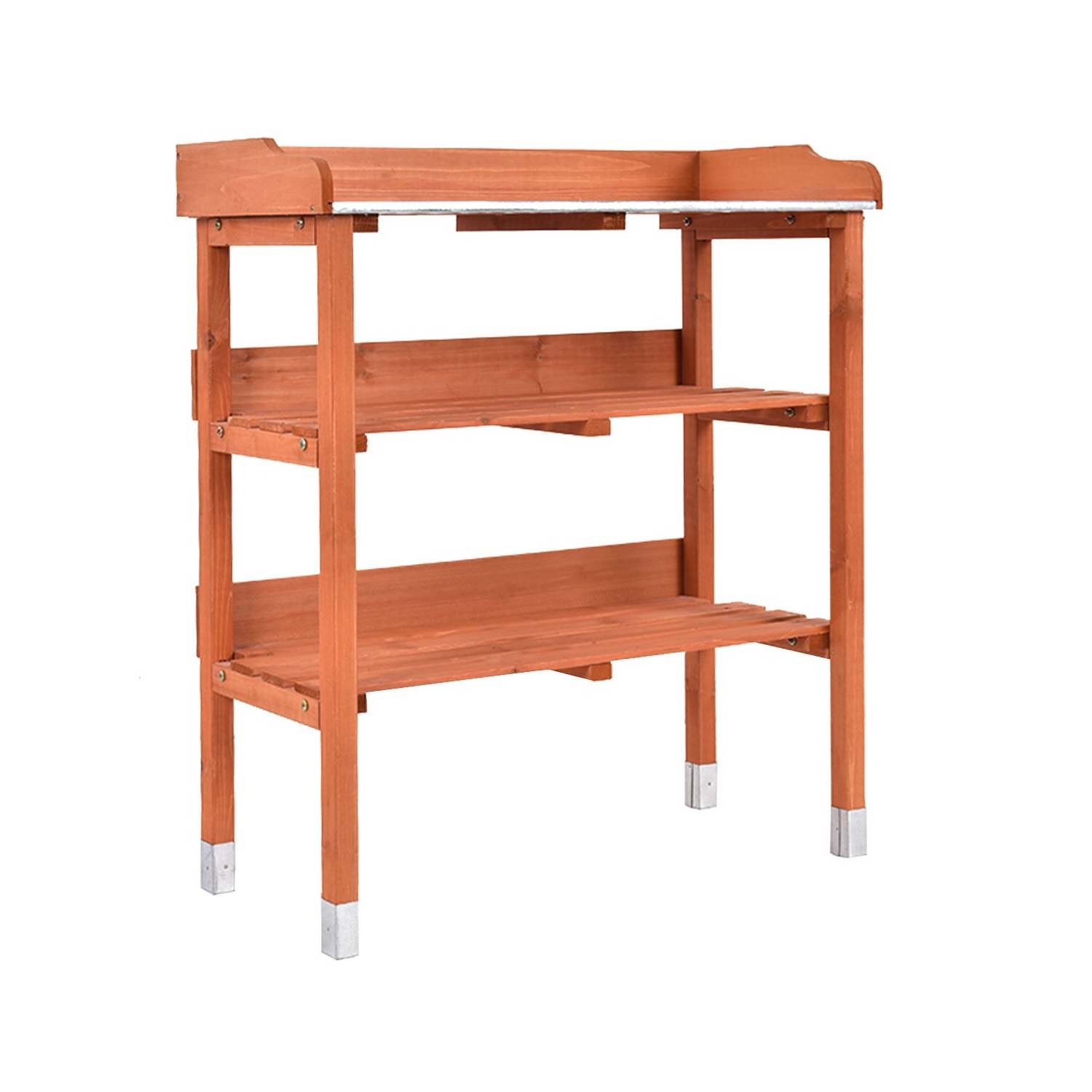 Garden Wooden Potting Bench Work Station with Hook