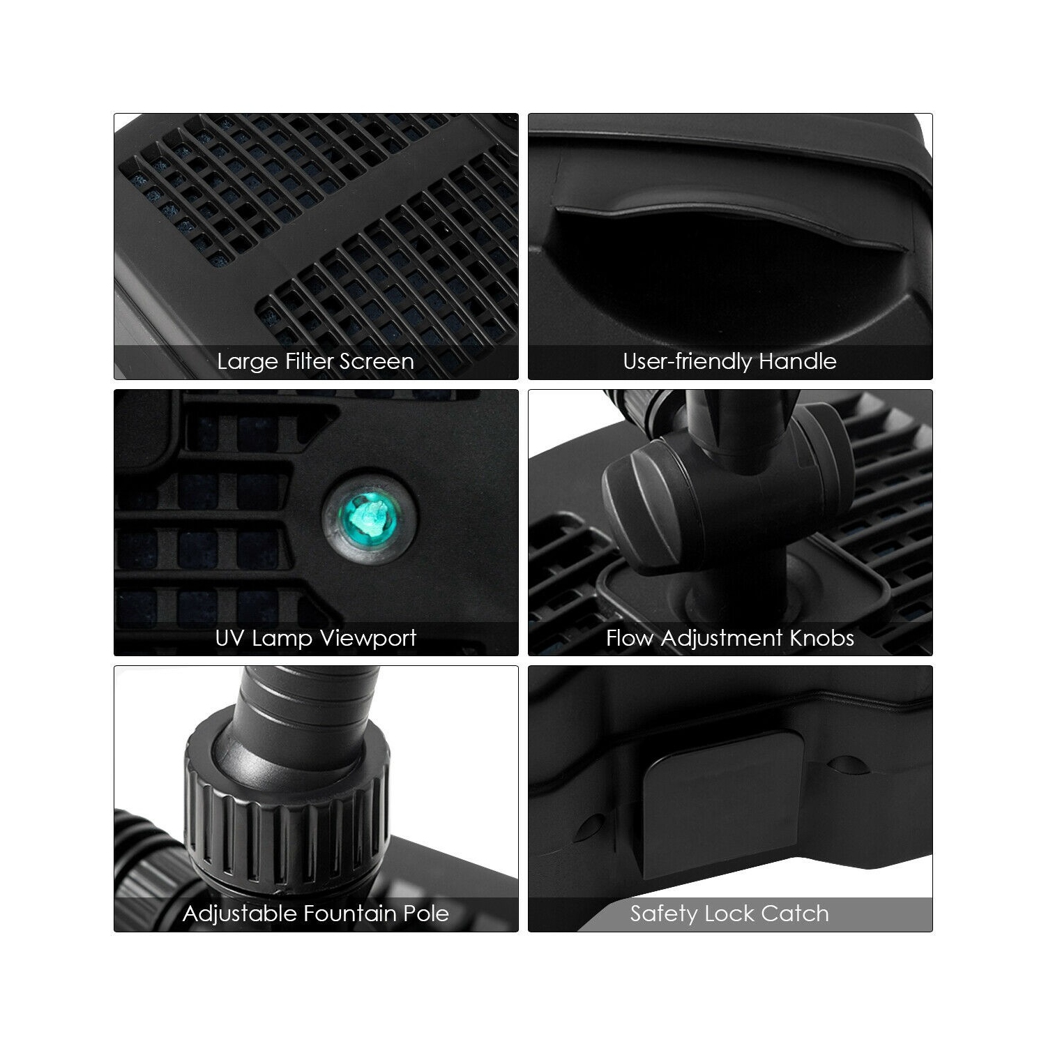 All-in One 660 GPH Pond Filter 9W UV Sterilizer with Pump Fountain Kits