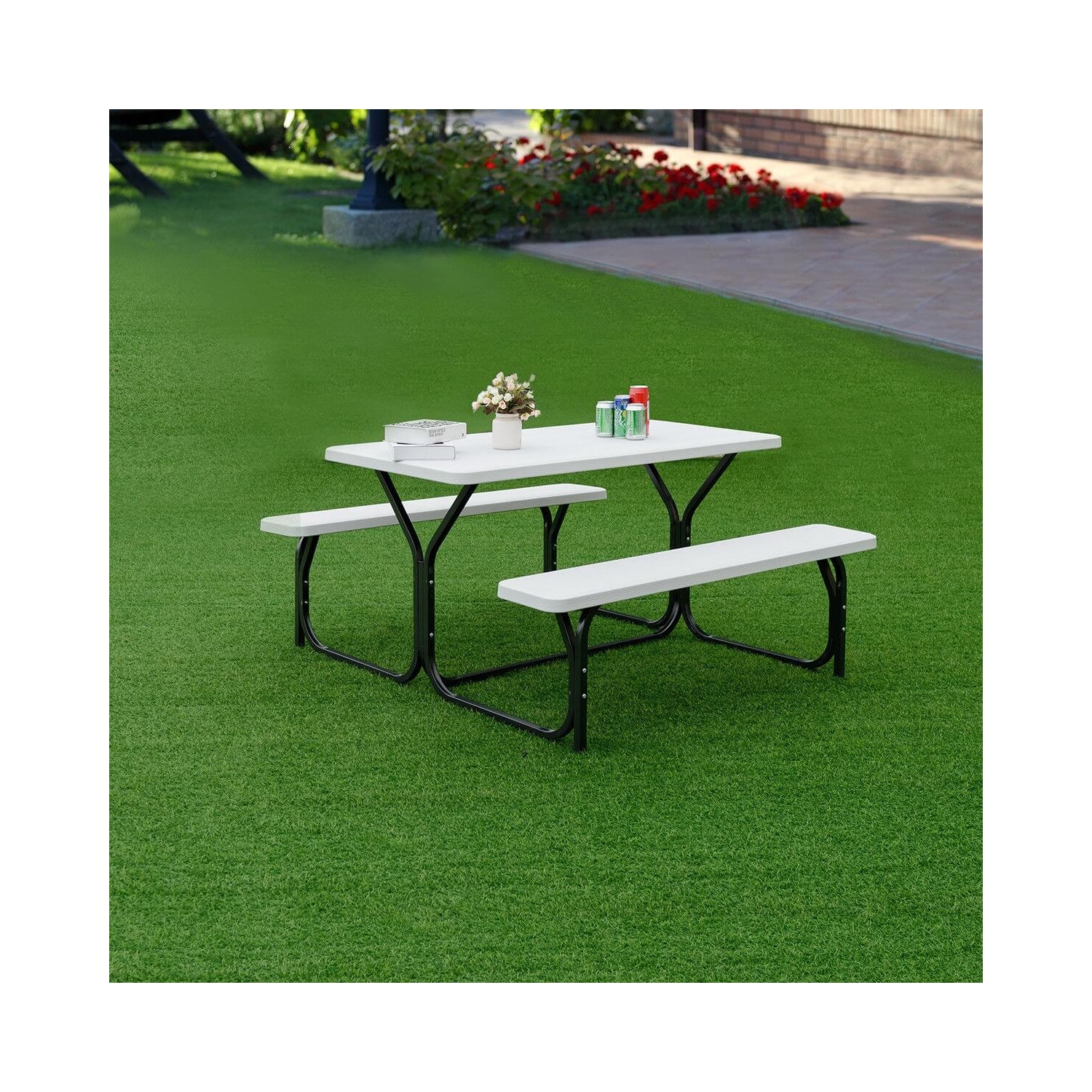 Ensemble table de camping et banc d'extérieur – Ensemble de pique-nique facile à plier