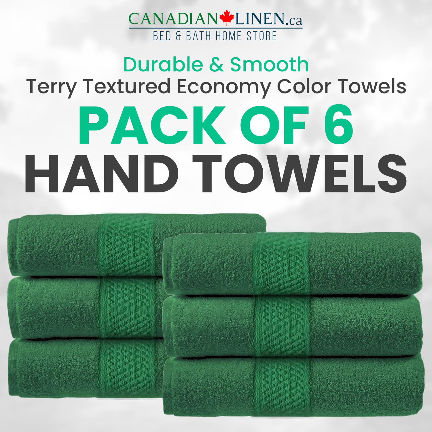 Essuie-mains couleur économique en lin canadien, 16 x 27 po, doux absorbant, nettoyage rapide du salon de coiffure, serviette de cuisine Spa, vert,