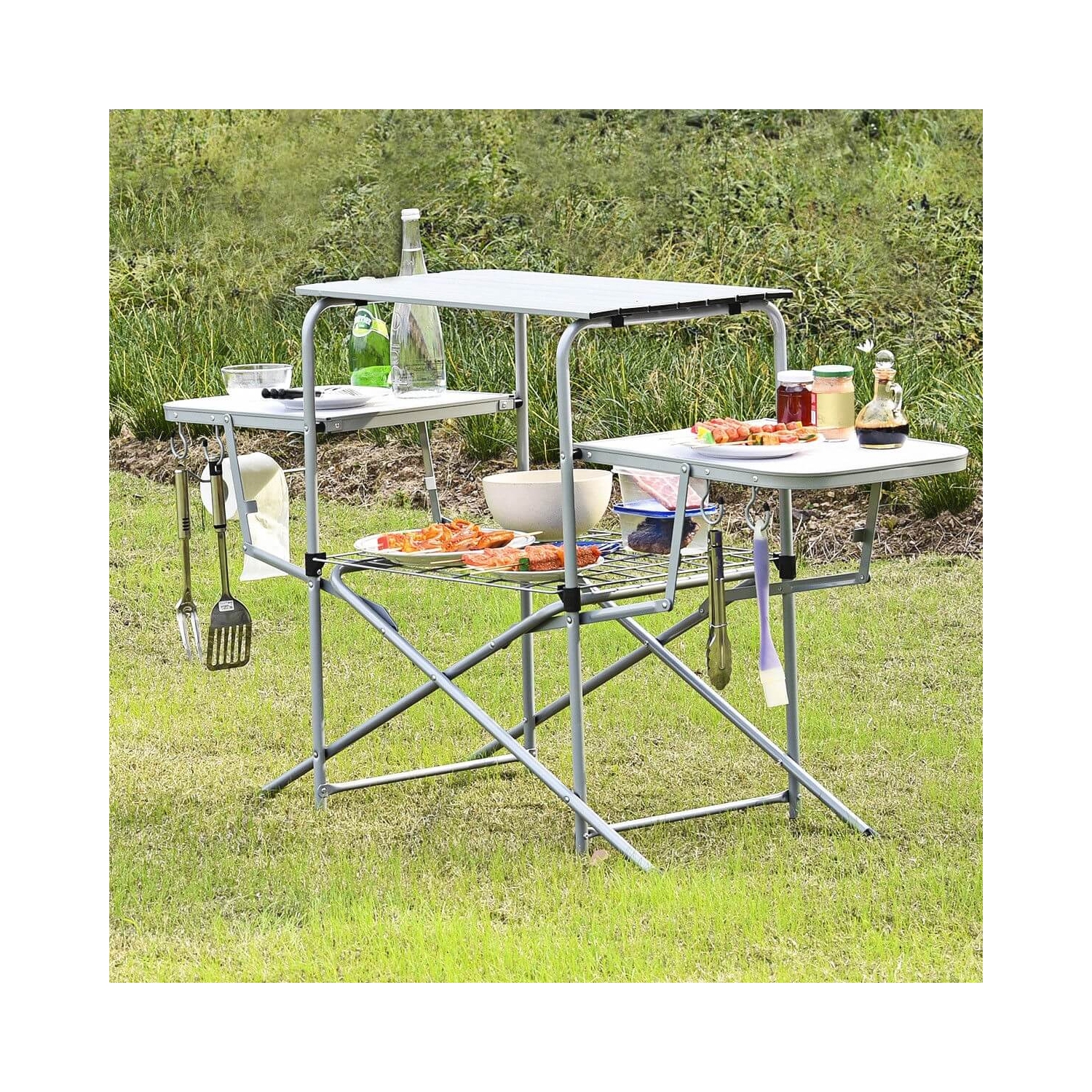 Support de barbecue pliable pour l’extérieur