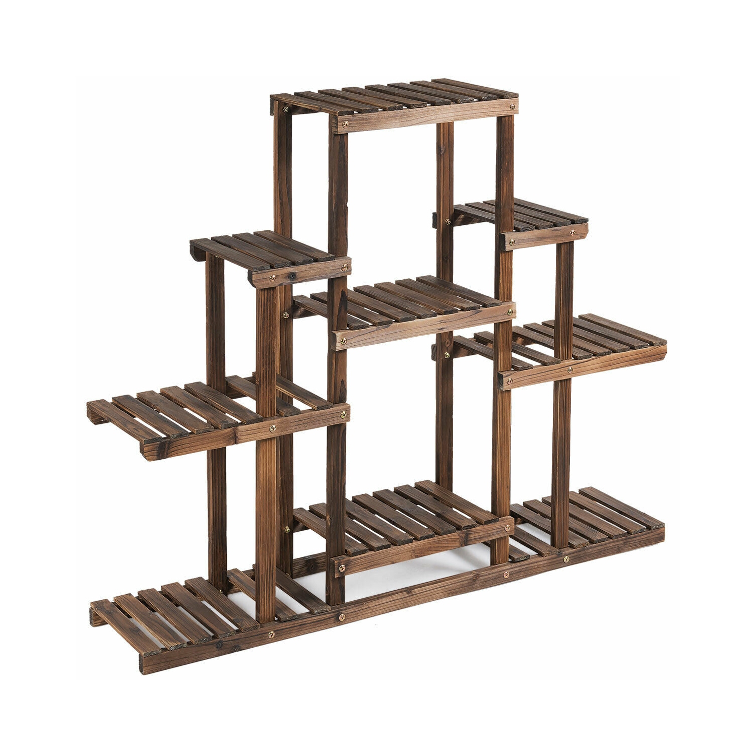 6-Tier Flower Wood Stand Plant Display Rack Storage Shelf