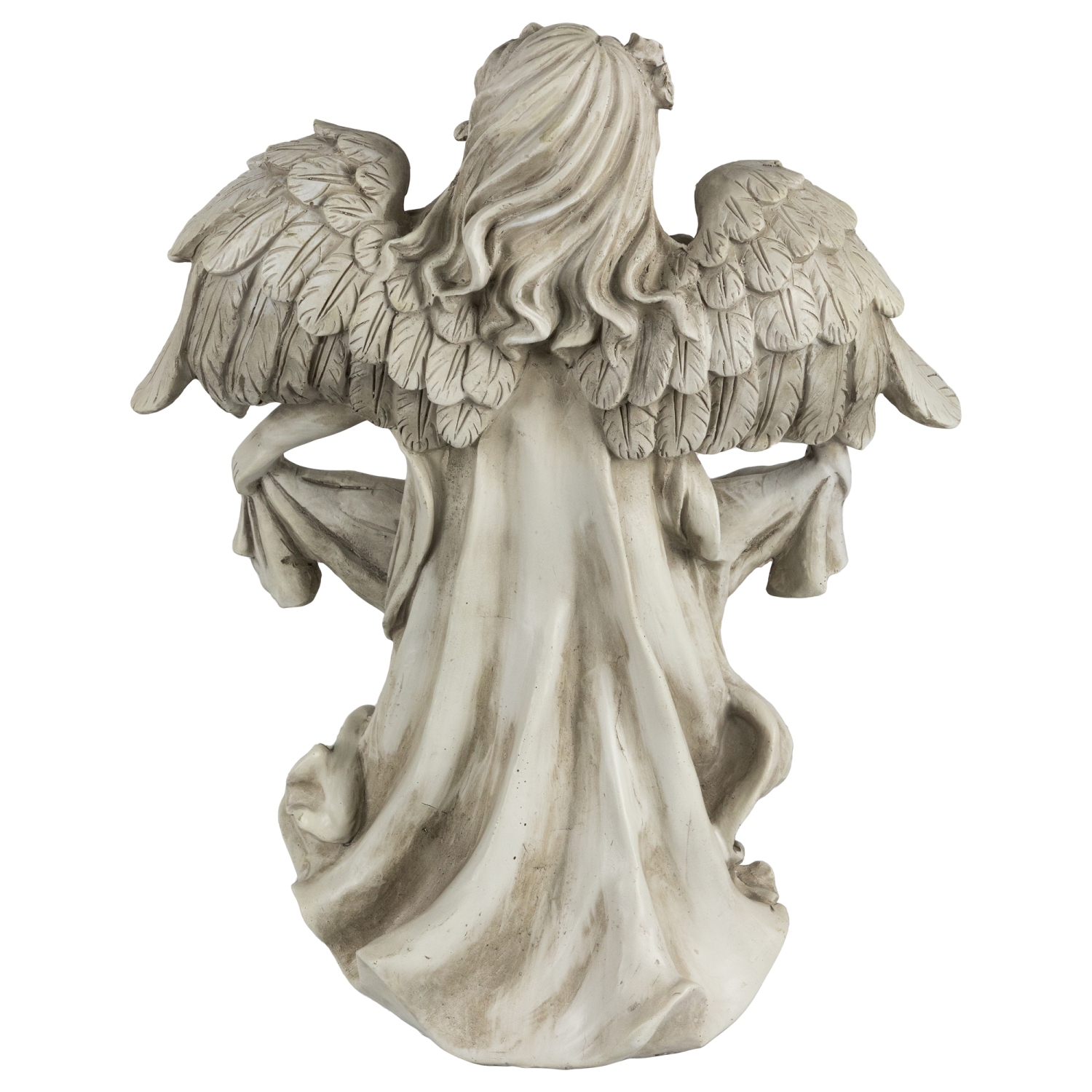 18.5" Serene Angel Bird Feeder Outdoor Garden Statue