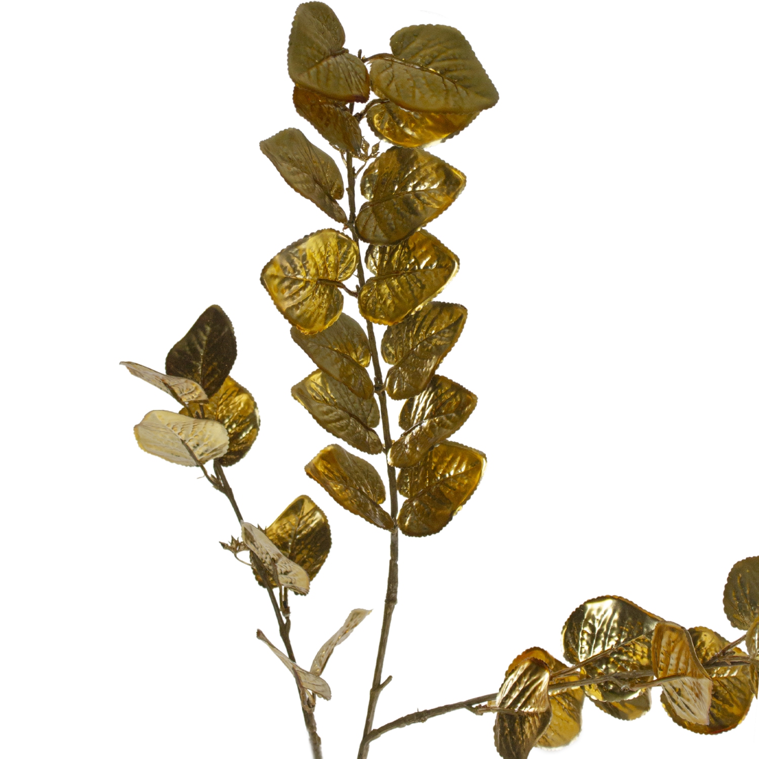 34" Metallic Gold Artificial Eucalyptus Spray