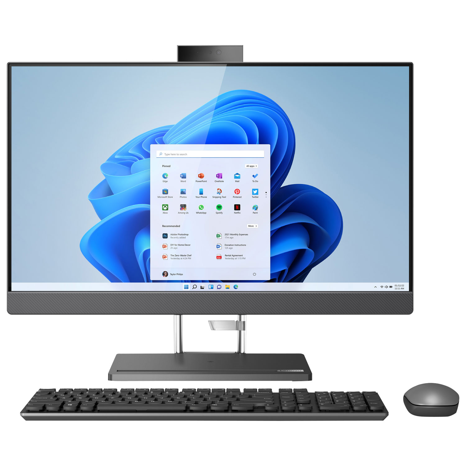 Lenovo Ideacentre 27" Touchscreen All-in-One PC -Grey (Intel Core i7-12700H/512GB SSD/16GB RAM/Win 11)