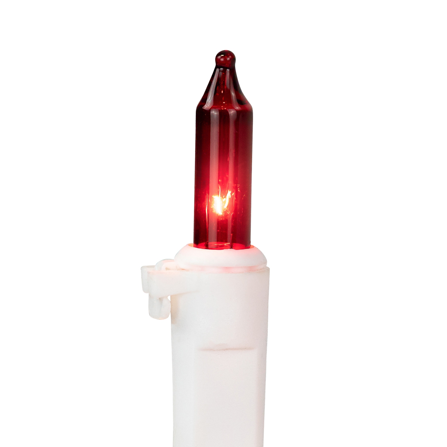 Ensemble de 150 mini-lumières de Noël rouges et bleues, fil blanc de 34 pi
