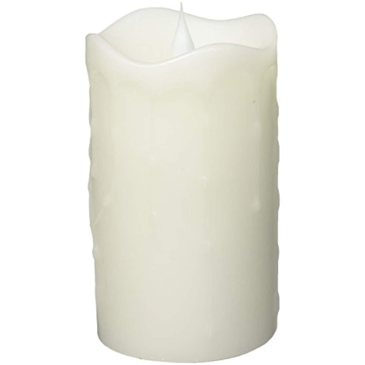 Bougie cylindrique à DEL sans flamme illuminée, blanc, 5.25 po