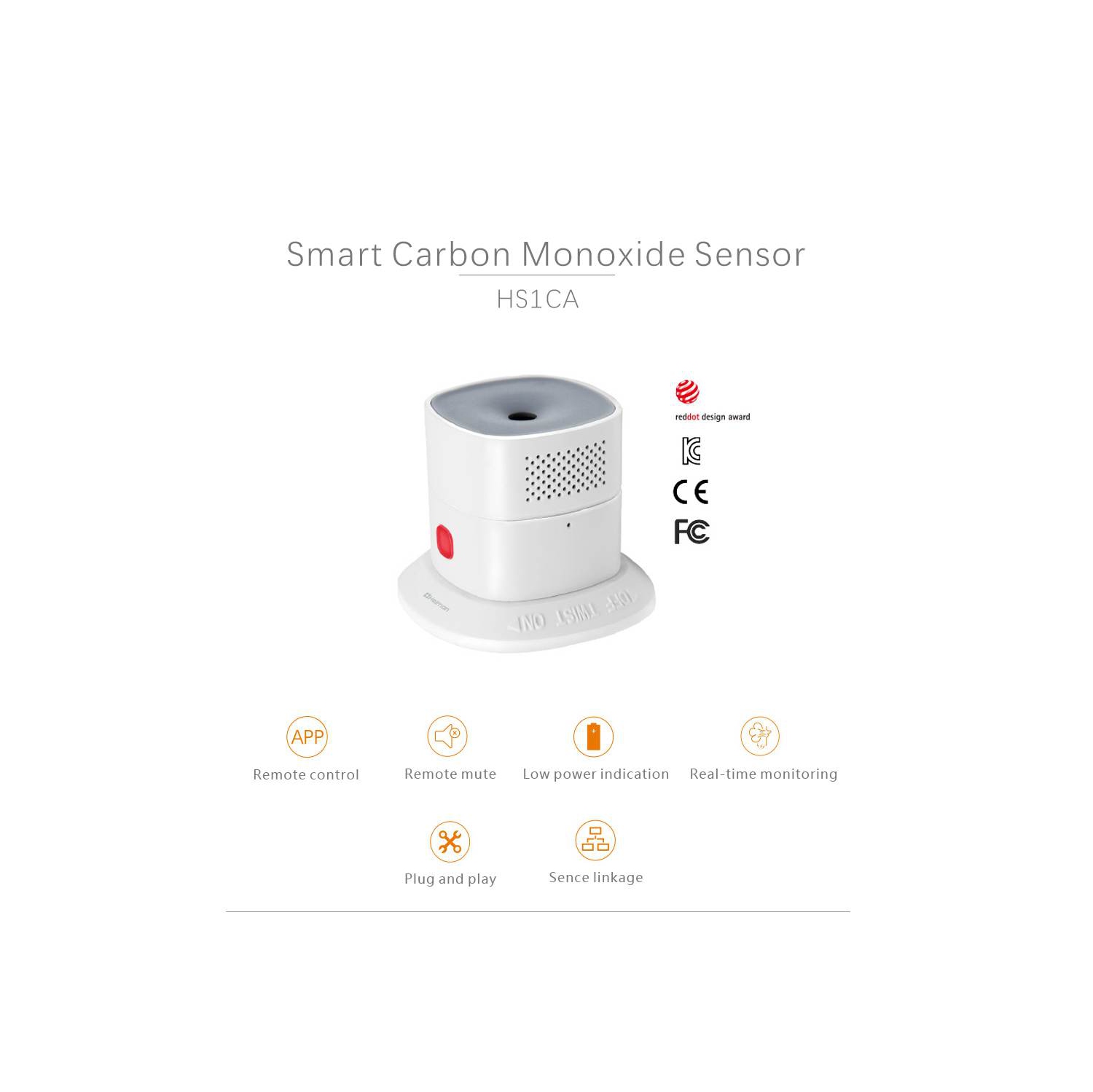 Capteur intelligent de monoxyde de carbone ZigBee