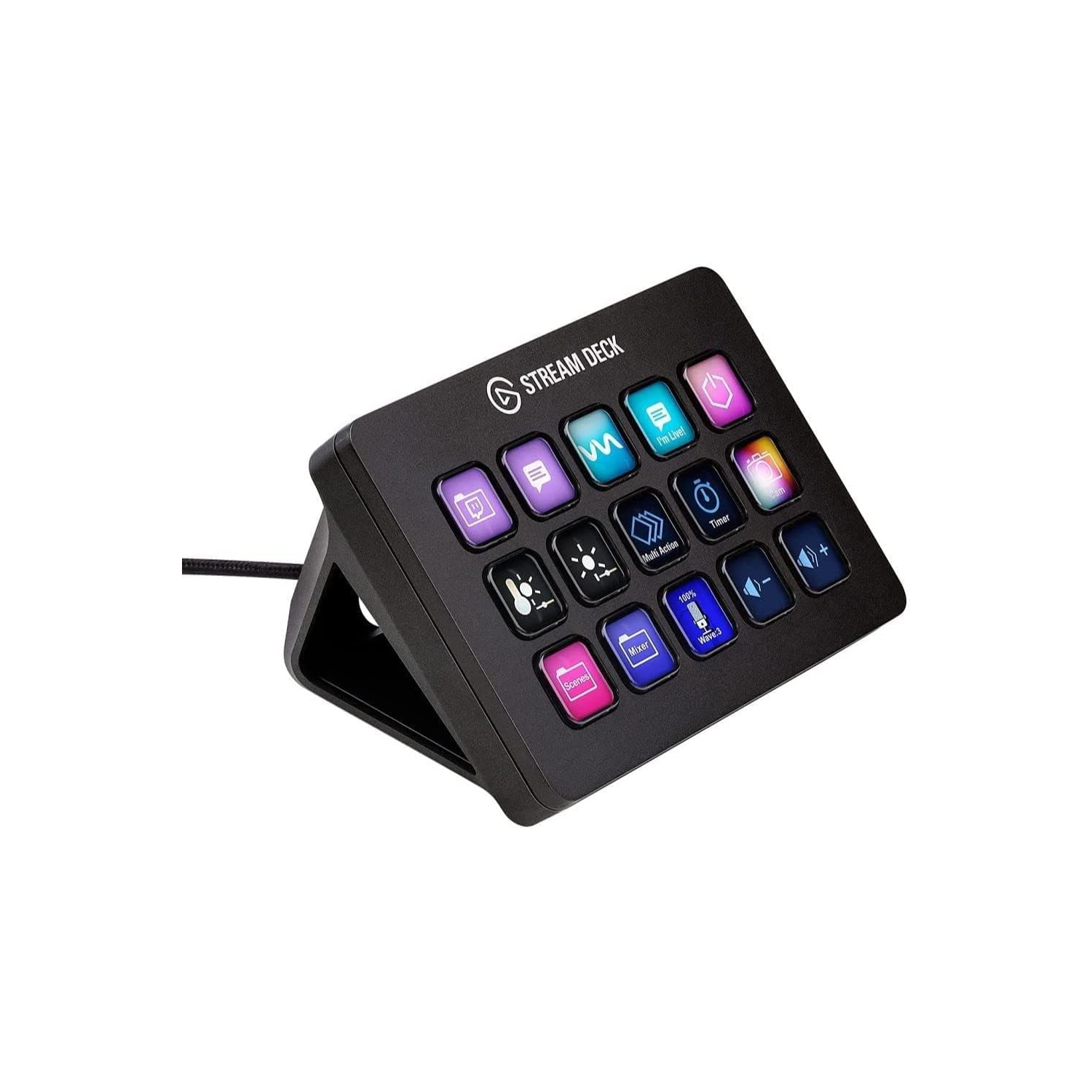 Elgato Stream Deck - Tactile Control Interface, 15 Customizable LCD Keys, Trigger Actions in apps - Open Box