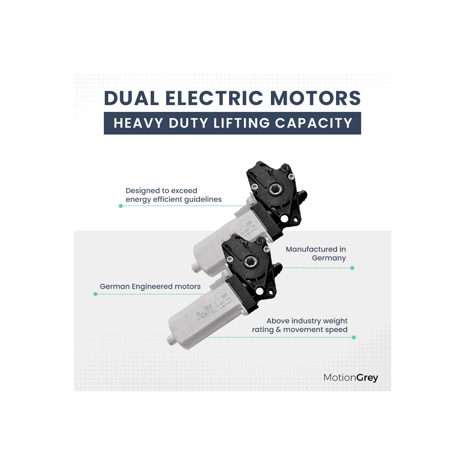 MotionGrey – Table d’ordinateur à deux moteurs électrique à hauteur réglable, bureau debout, cadre noir, table