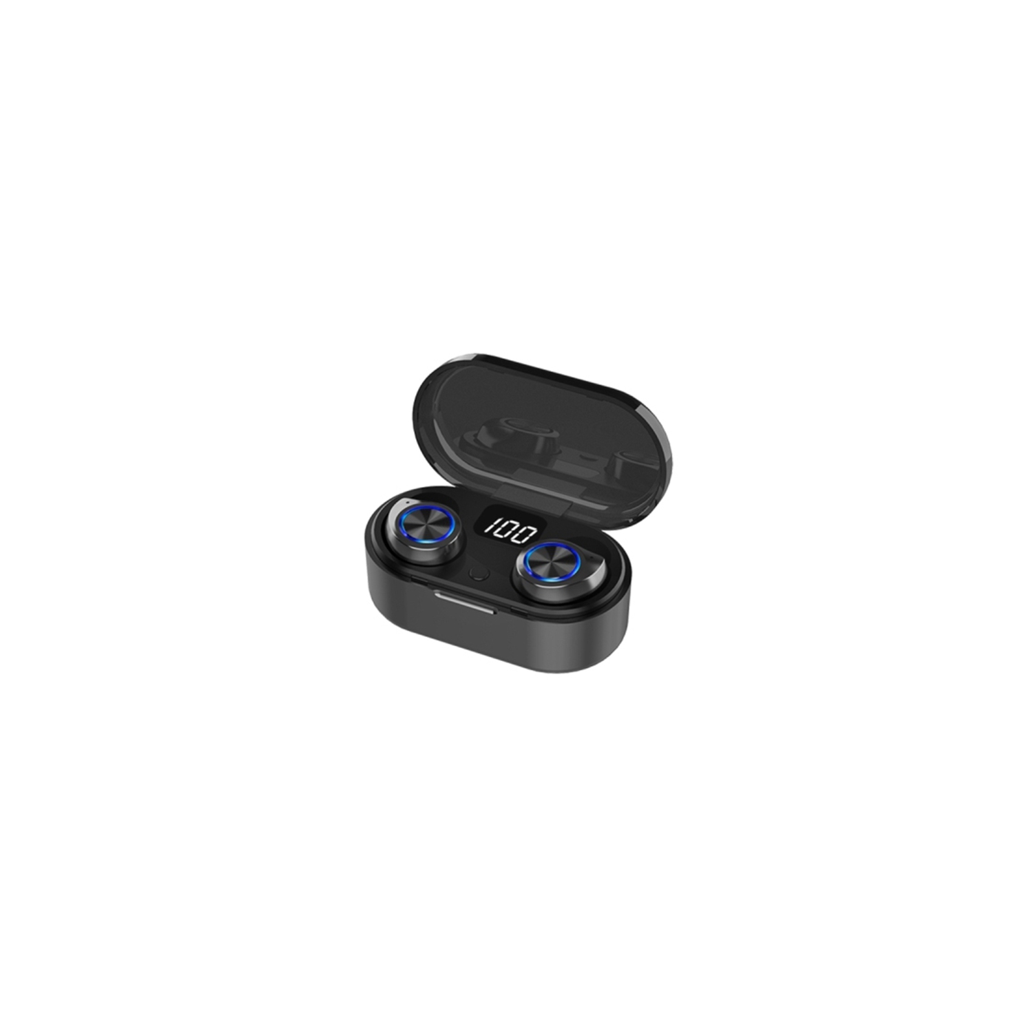 SuperGooDeal TW80 Air True-Wireless Earphones, Bluetooth, Stereo HiFi Sound, Touch Control, and Secure Fit - Black