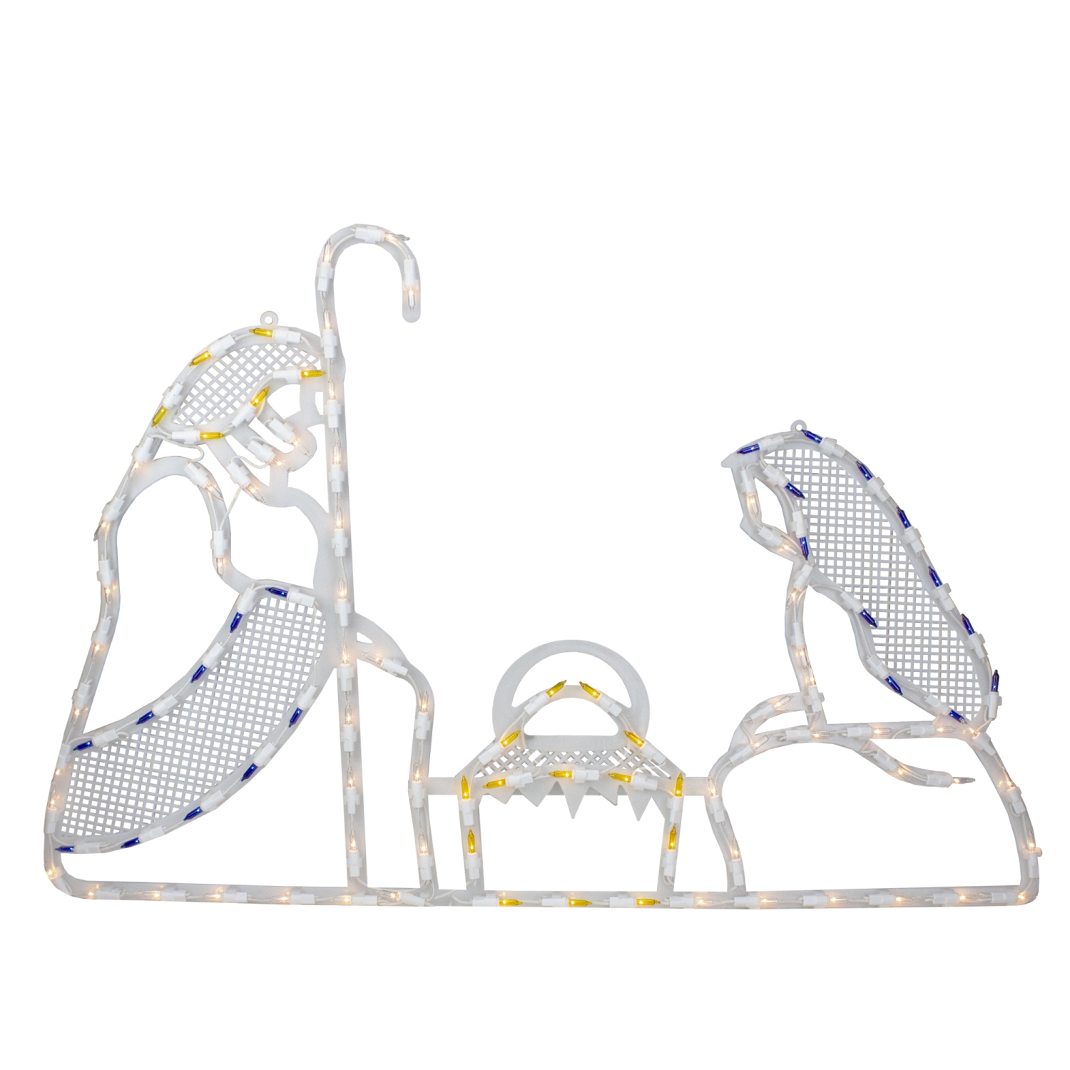 30" Lighted Holy Family Nativity Scene Christmas Window Silhouette