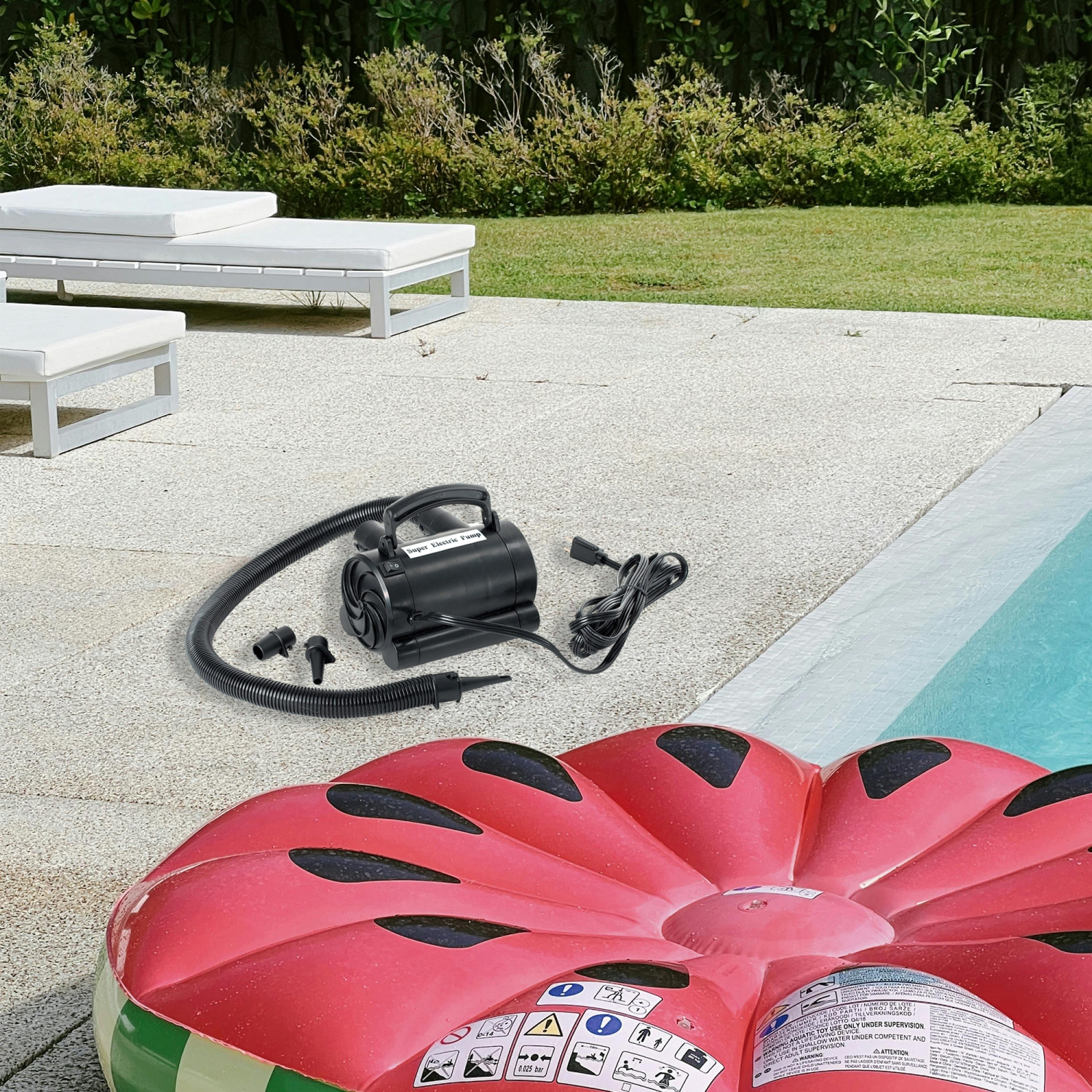 Pompe à air électrique haute capacité de Water Sports – pour les articles gonflables