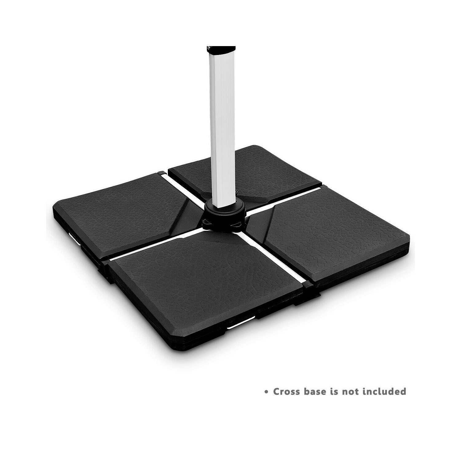 Gymax 4 Cantilever Offset Umbrella Base Weight Stand Water/Sand Filled