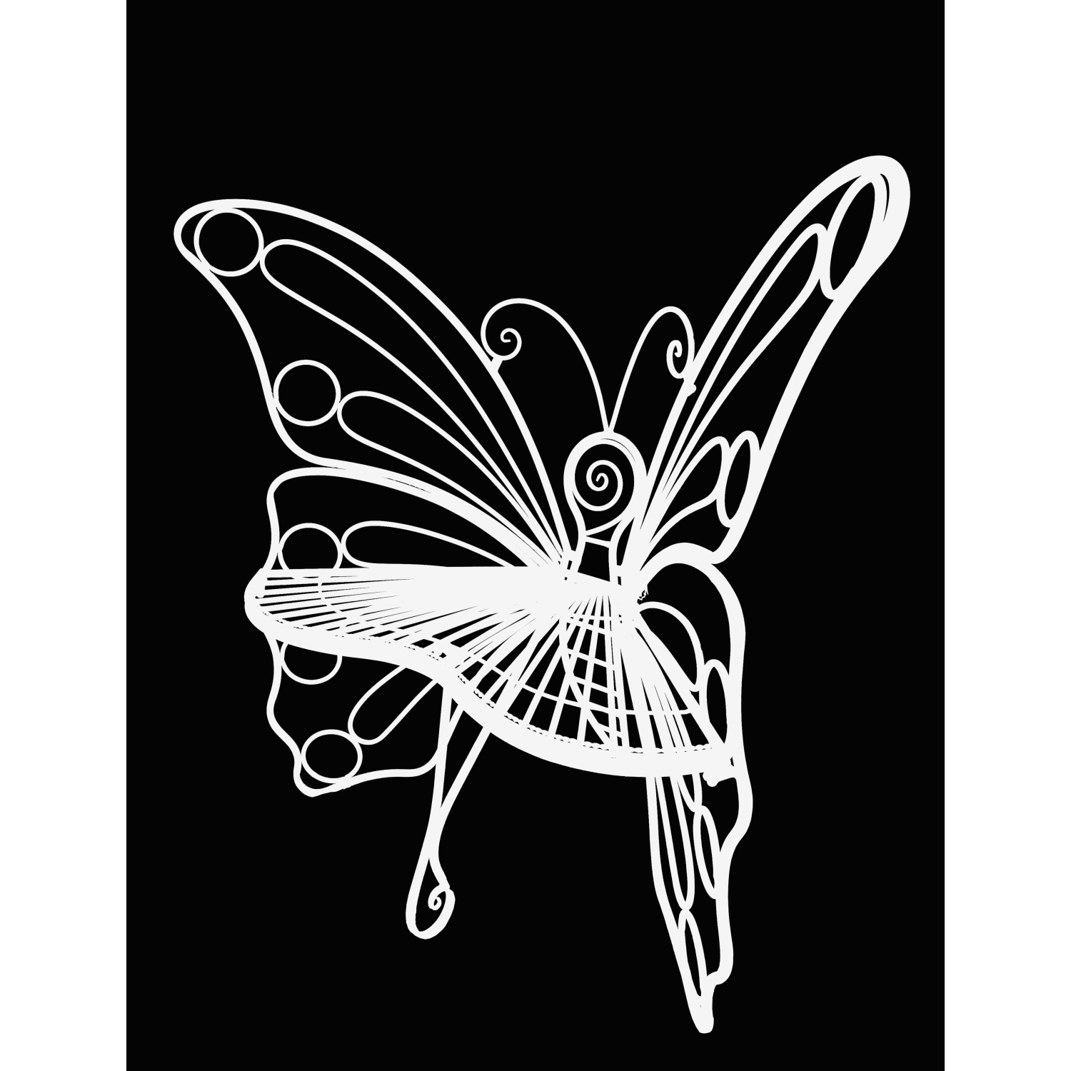 Hi-Line Gift Ltd White Butterfly Chair