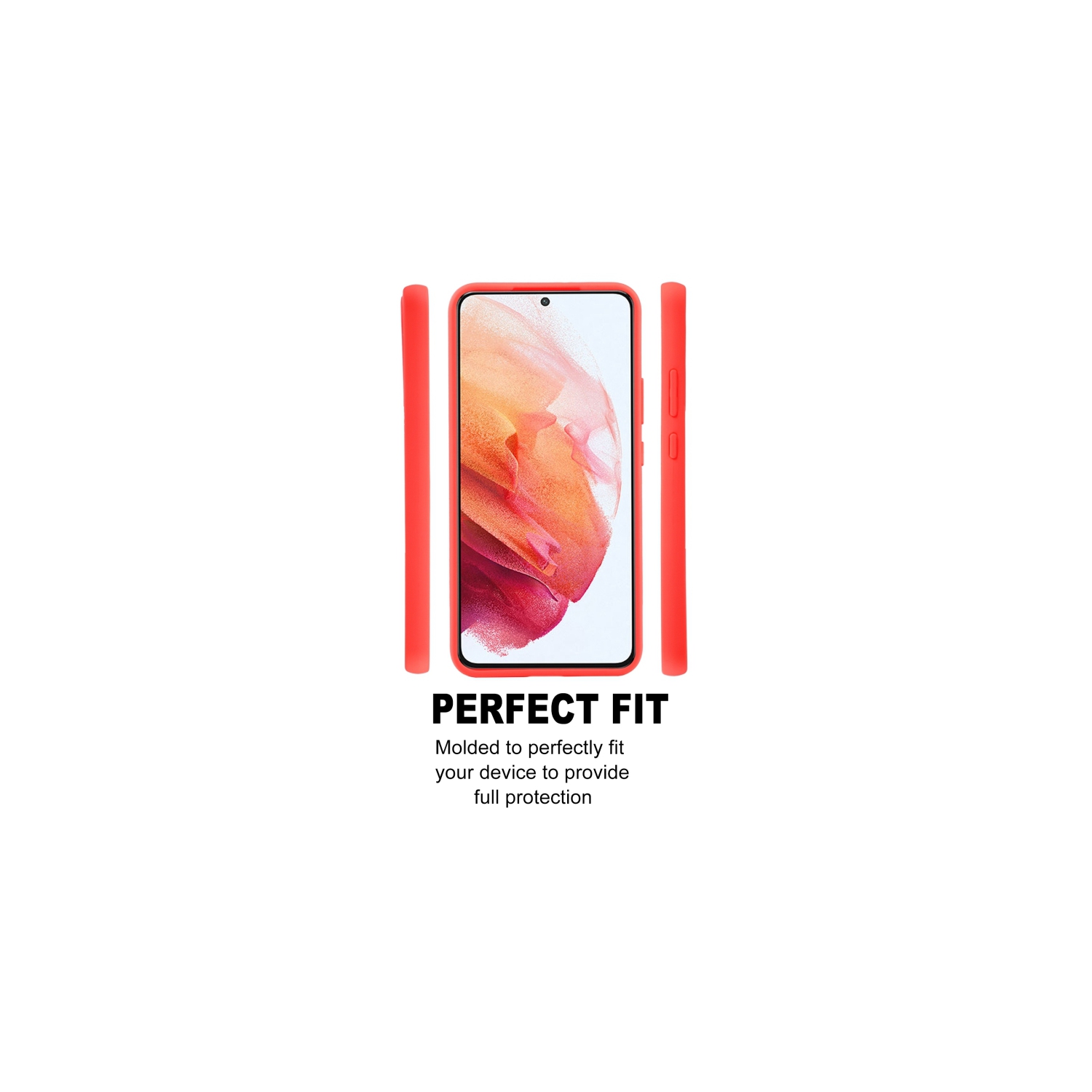 TopSave Goospery Soft Feeling Jelly Silky Slim Bumper Case pour Samsung Galaxy S22, Rouge