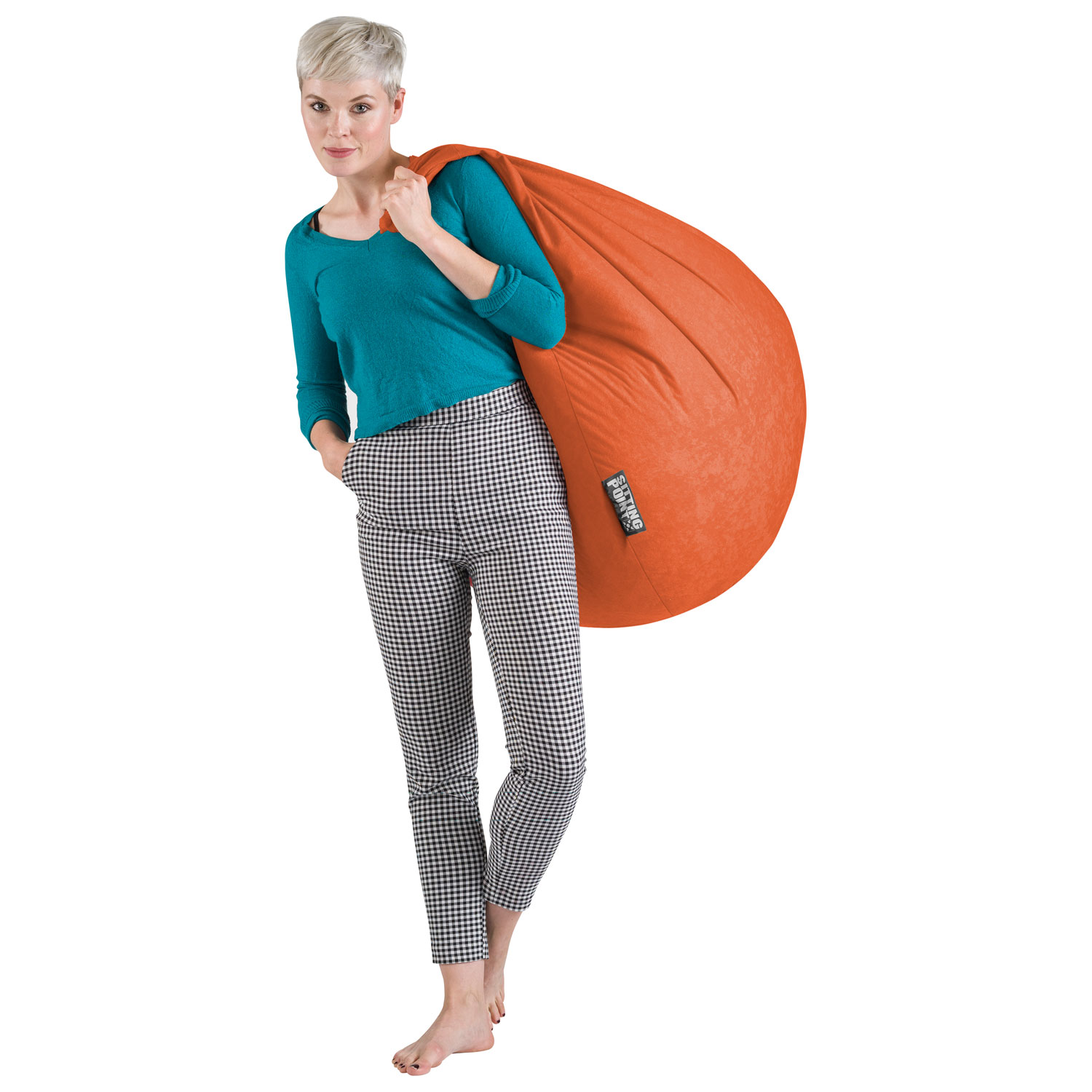 Easy Contemporary Polyester Bean Bag - Orange