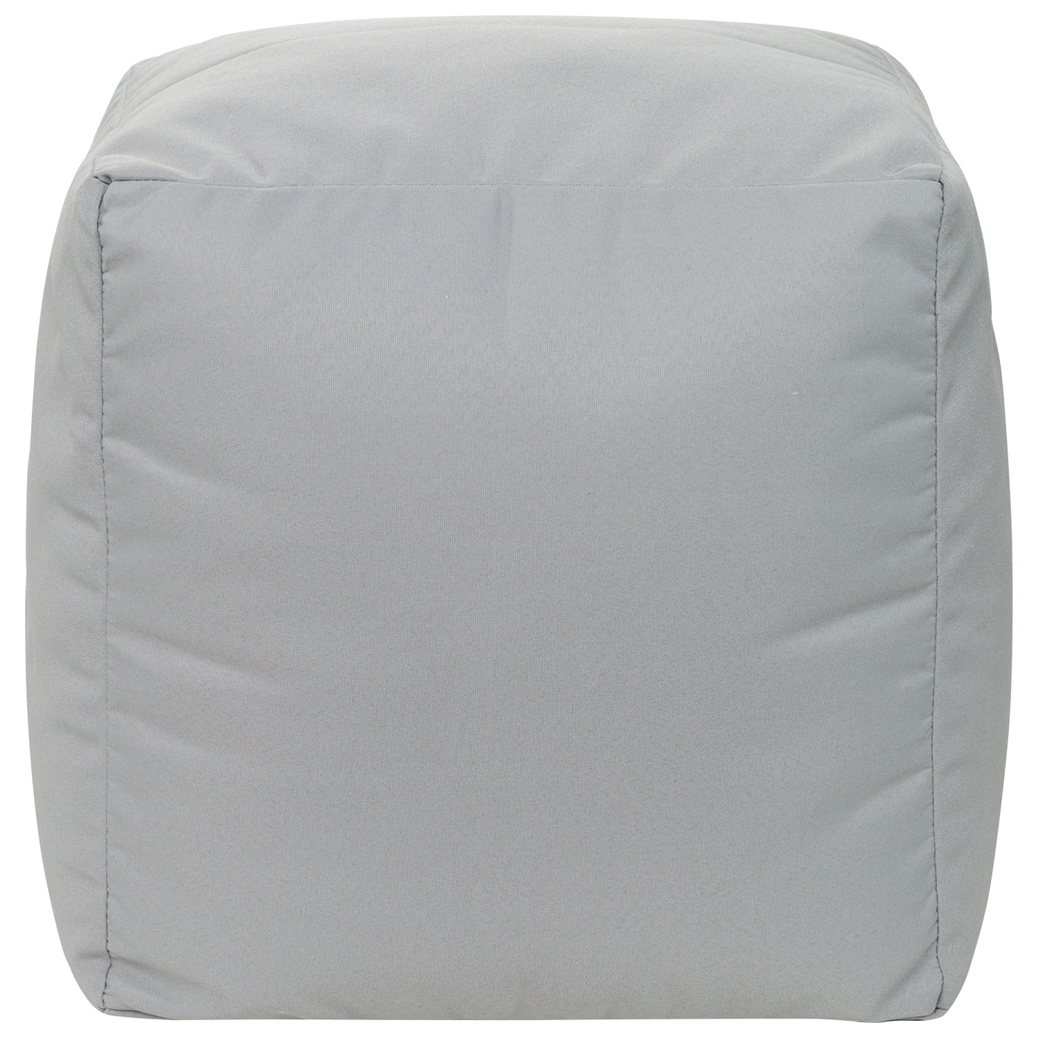 Pouf en polyester Cube Soleil de Gouchee Home - Argenté