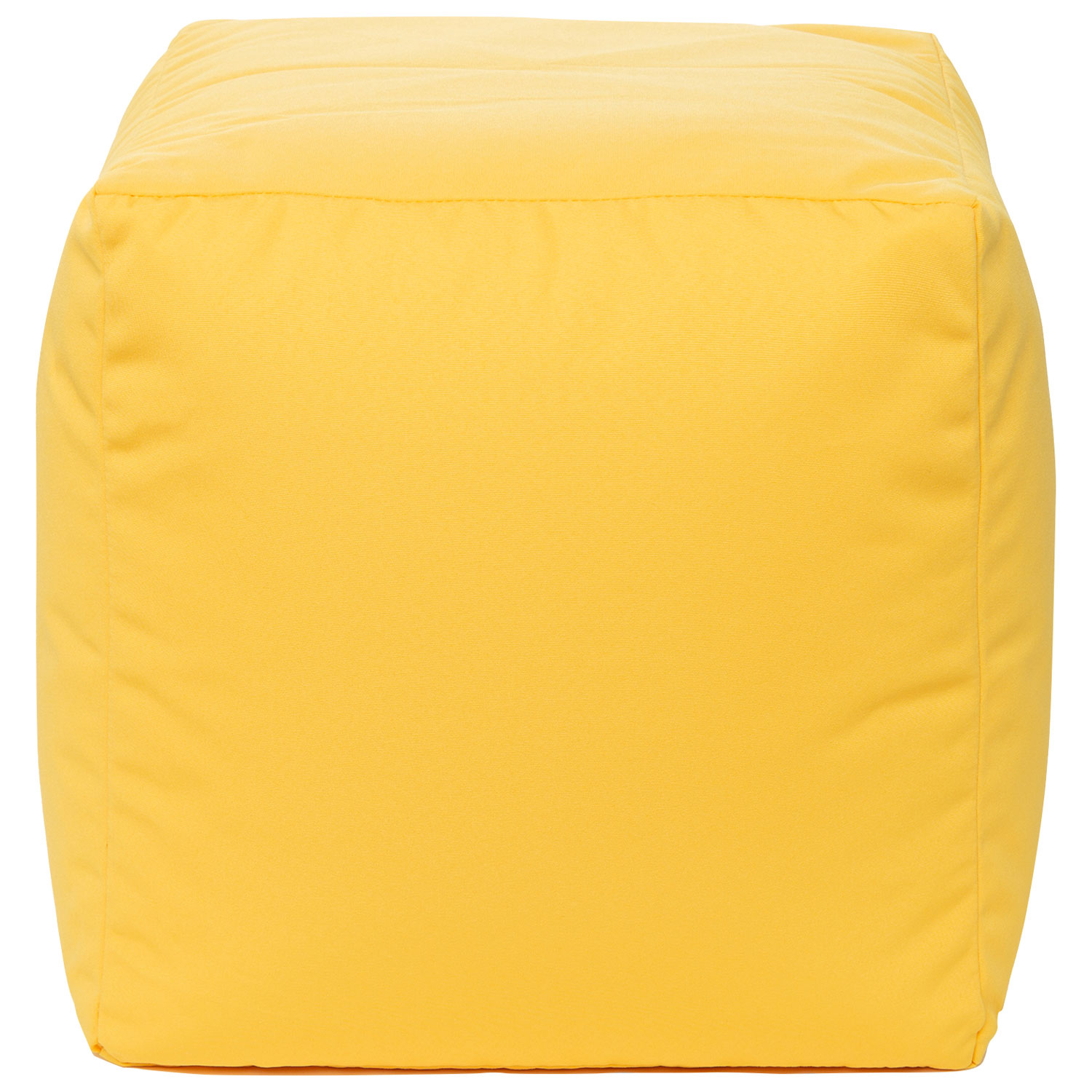 Gouchee Home Cube Soleil Polyester Pouf - Yellow