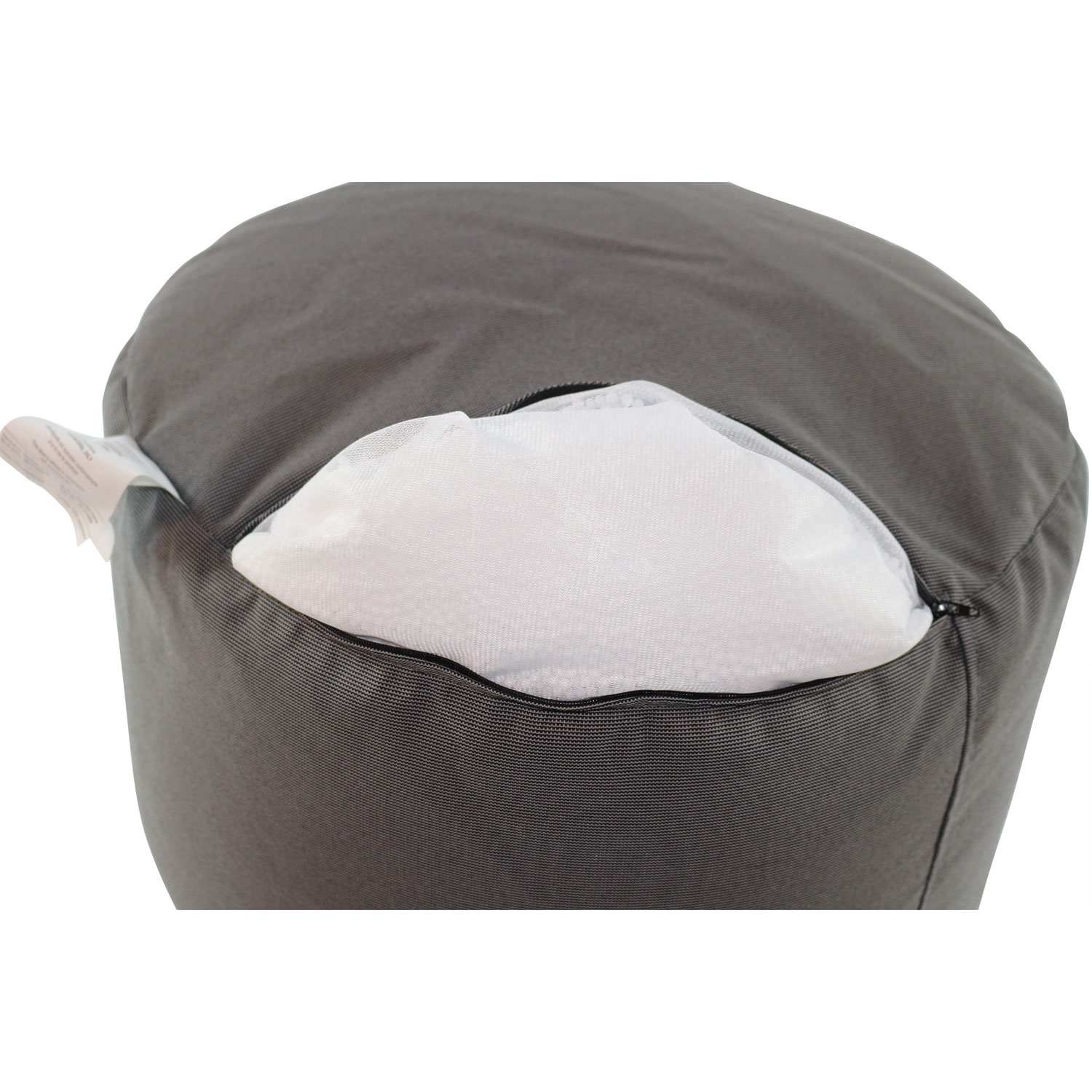 Gouchee Home Soleil Polyester Pouf - Charcoal