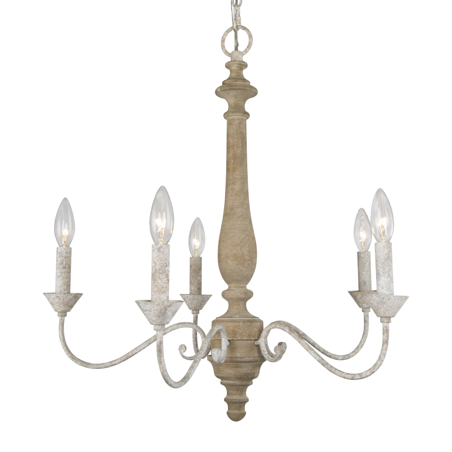 Modern 5-Light French Country Antique Chandelier