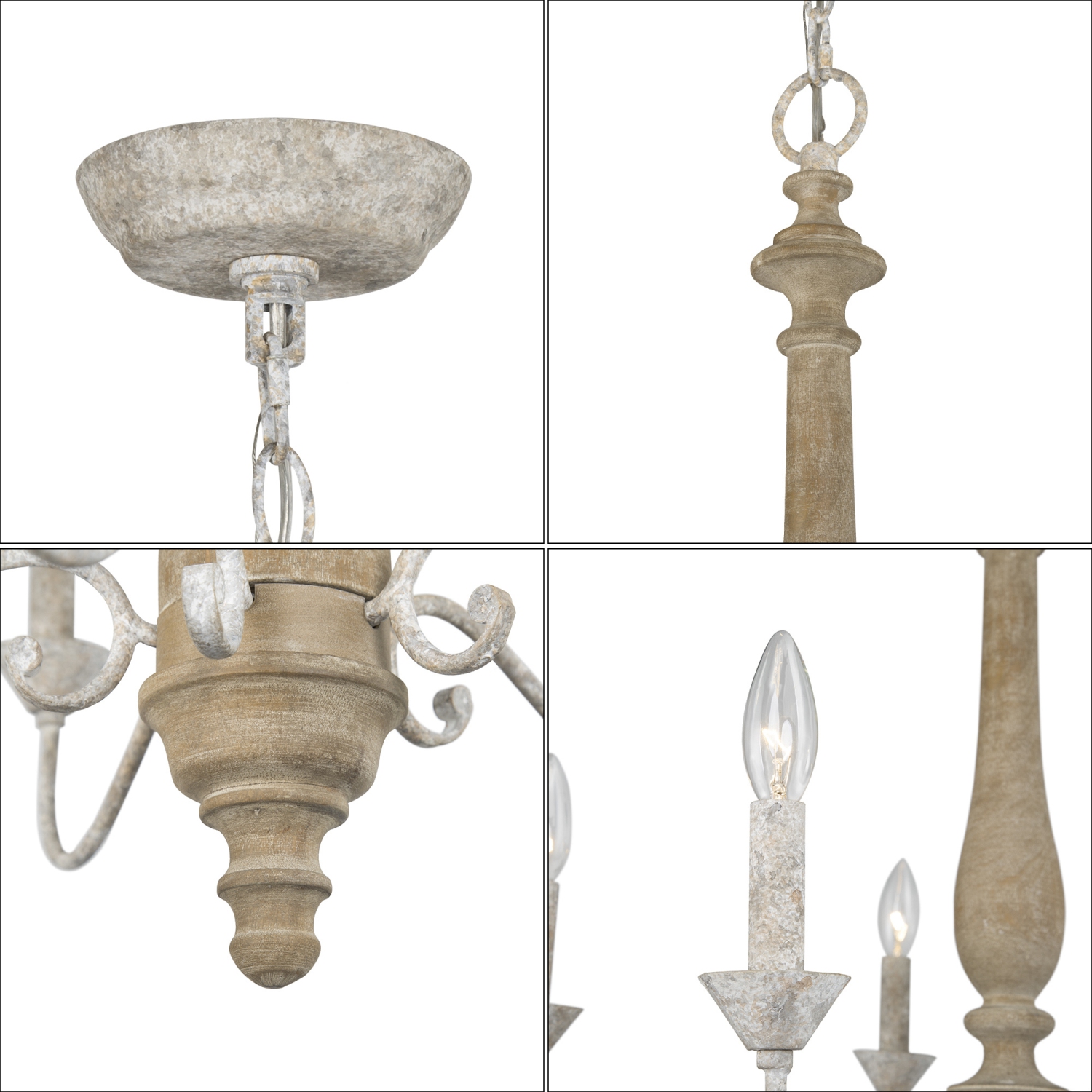 Modern 5-Light French Country Antique Chandelier