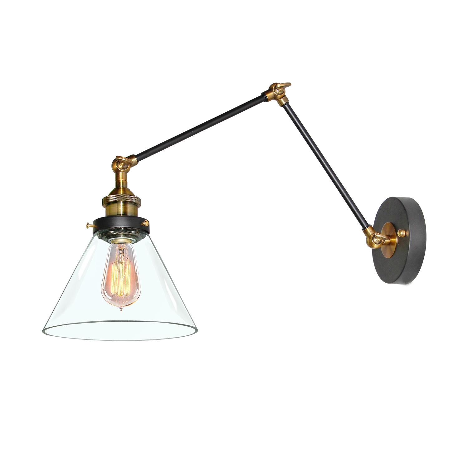 Lampe murale moderne à 1 ampoule avec bras pivotant