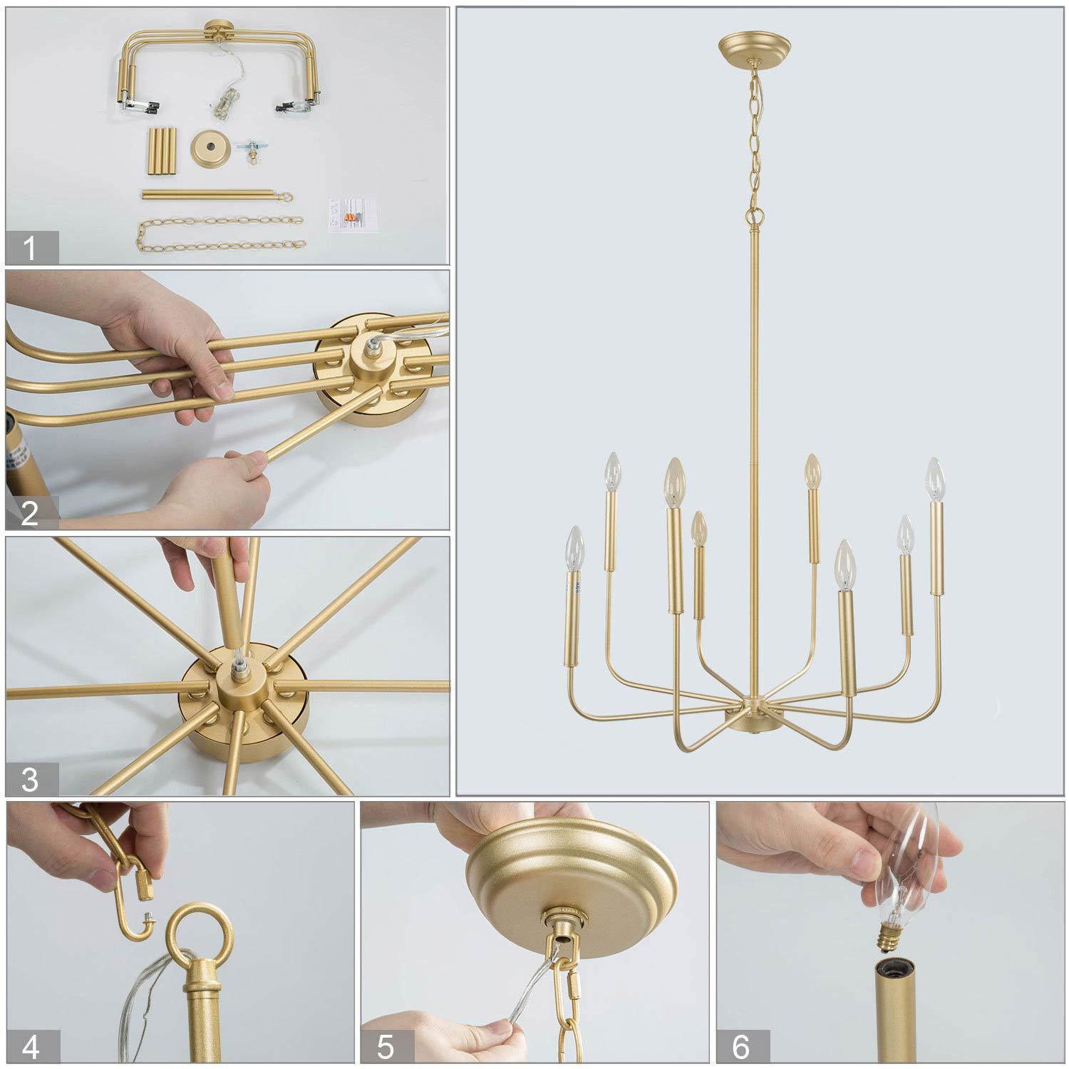 Modern 8-Light French Country Chandelier