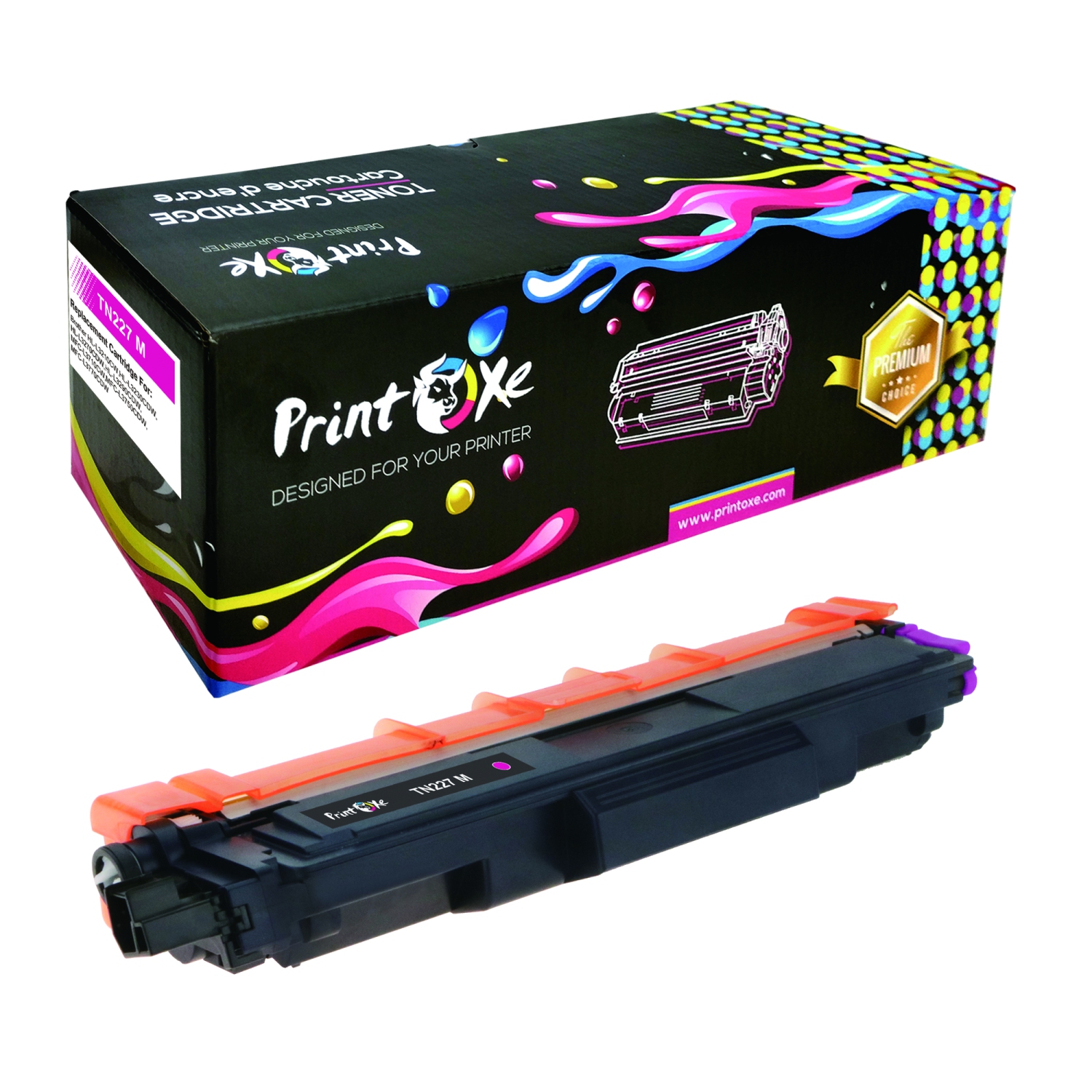 PRINTOXE® TN227 Brother Compatible Set plus Black High Yield TN223 | 5 Best Toner Cartridges TN 227 for HL L3210CW L3230CDW L3270CDW L3290CDW and MFC