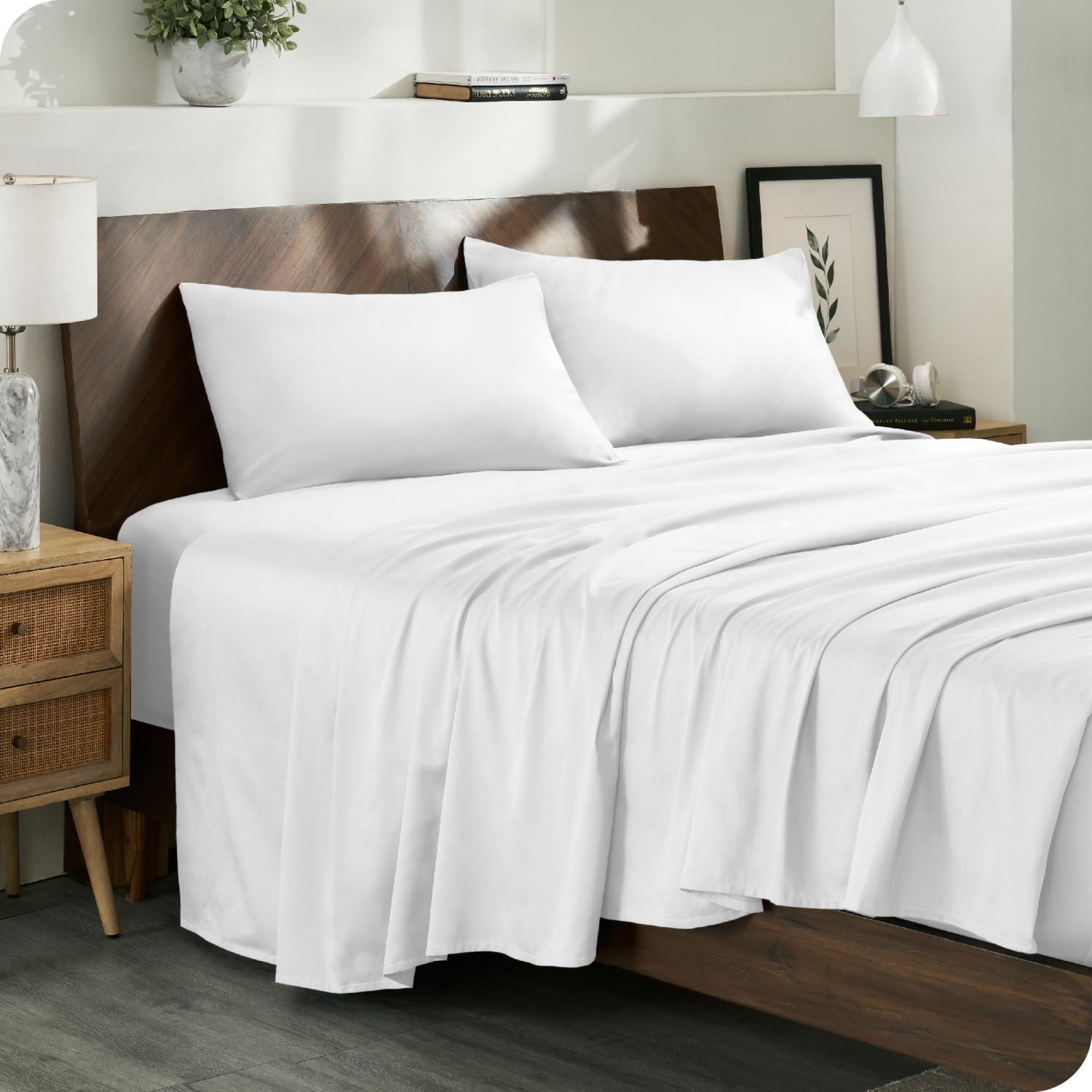 Bare Home 100% Organic Cotton Sheet Set – Silky Smooth Sateen Weave - Warm & Luxurious Sateen