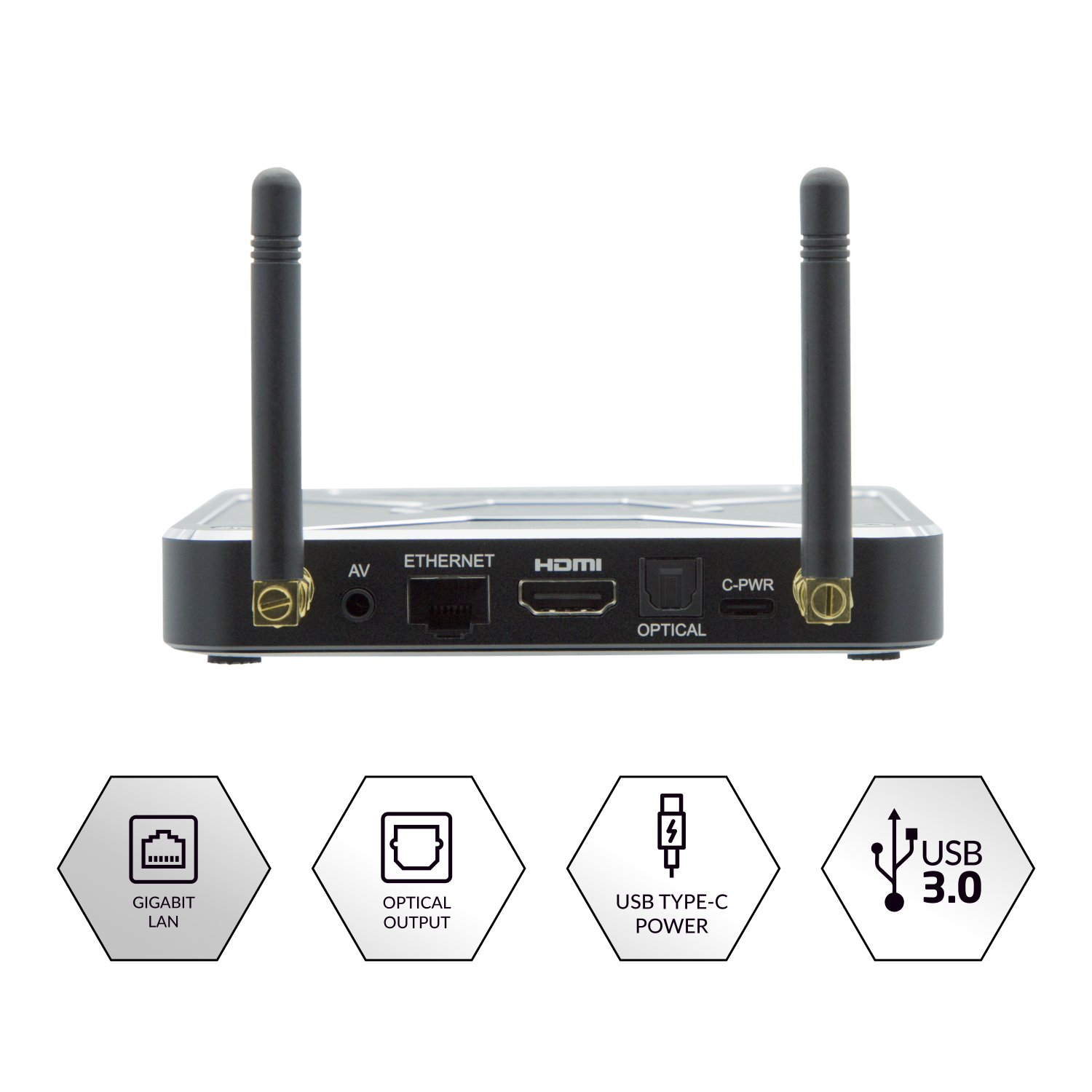 BuzzTV X5 64 AX-C - 4K UHD Android Media Streaming Player. 4GB RAM /64GB Memory / 6th Generation Wireless AX