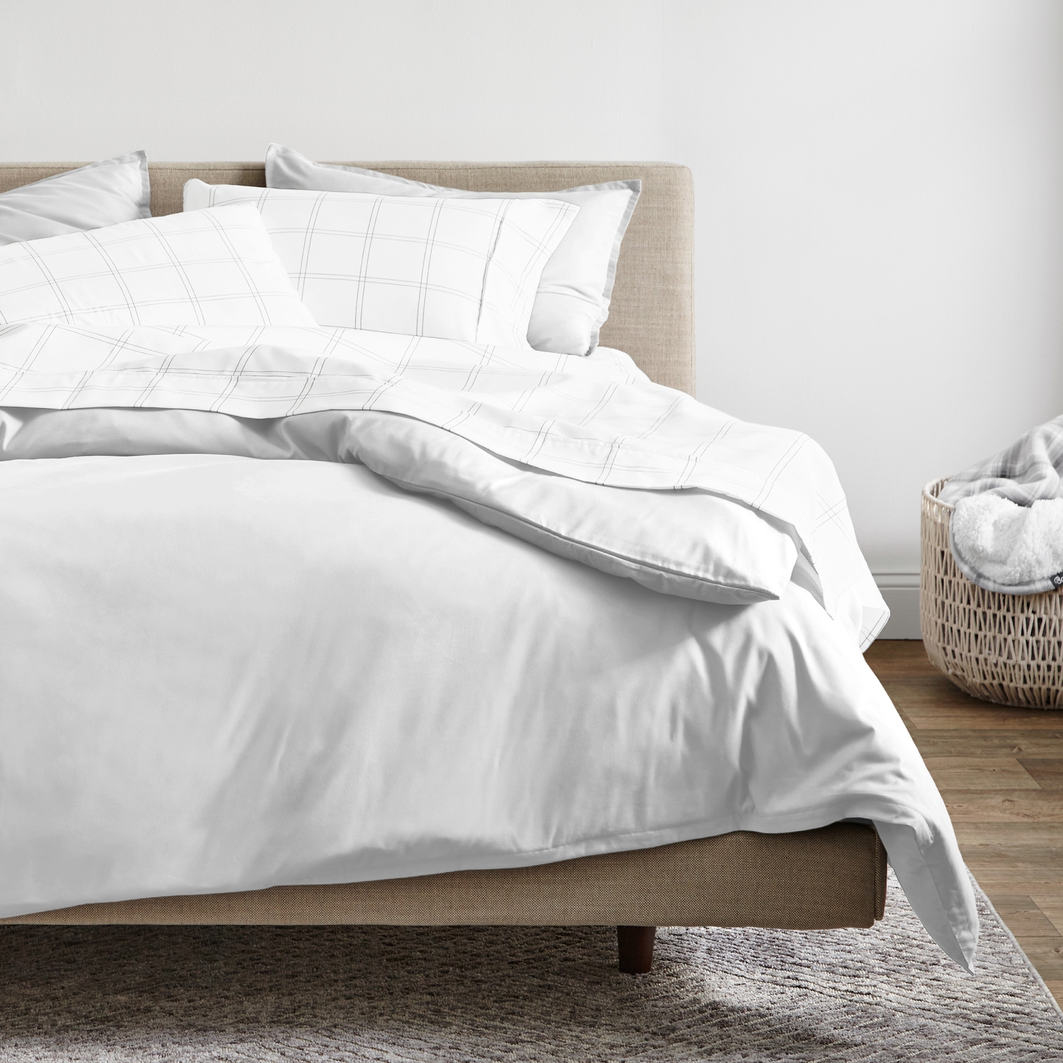 Bare Home 100% Organic Cotton Duvet Cover Set - Smooth Sateen Weave - Warm & Luxurious - Eco-friendly
