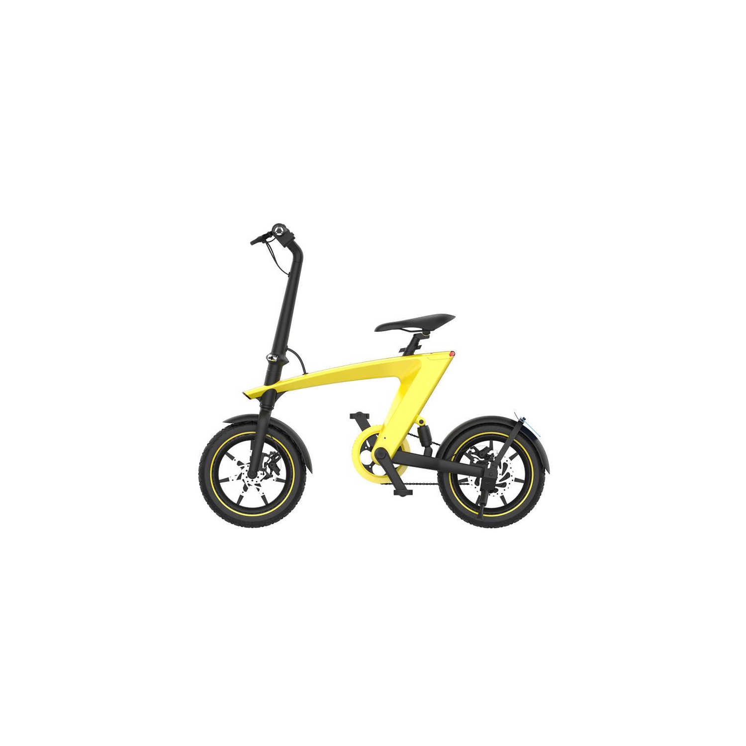 Vélo Zip - vélo électrique compact pliable - jaune