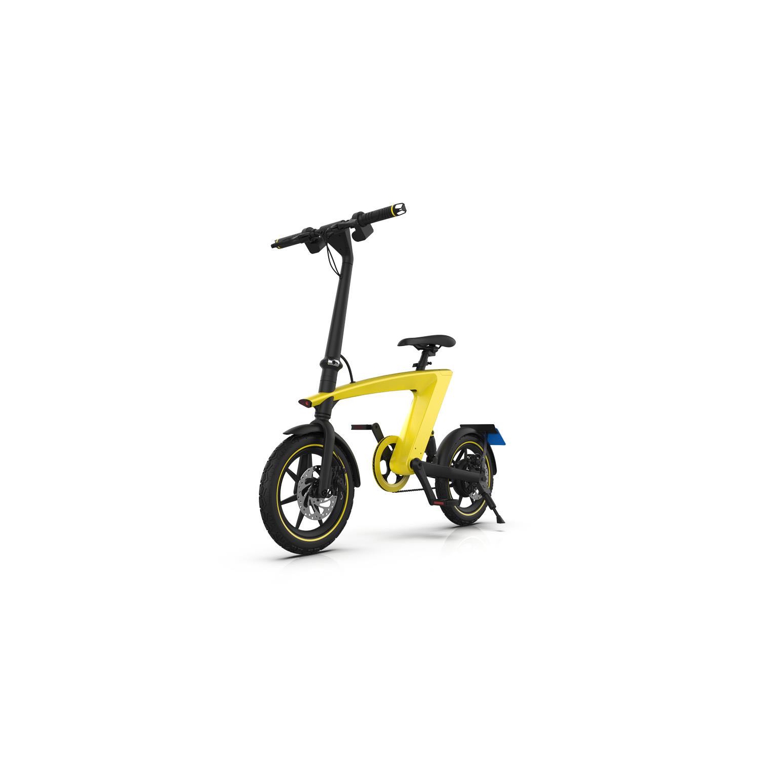 Vélo Zip - vélo électrique compact pliable - jaune