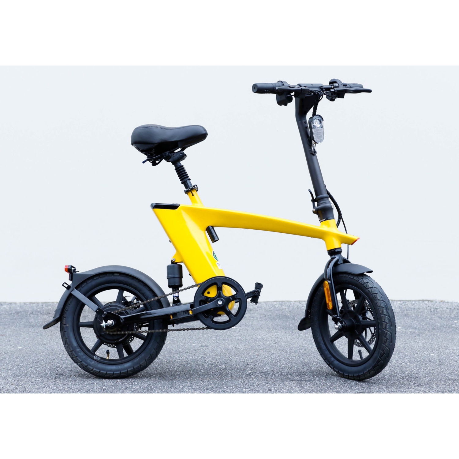 Vélo Zip - vélo électrique compact pliable - jaune