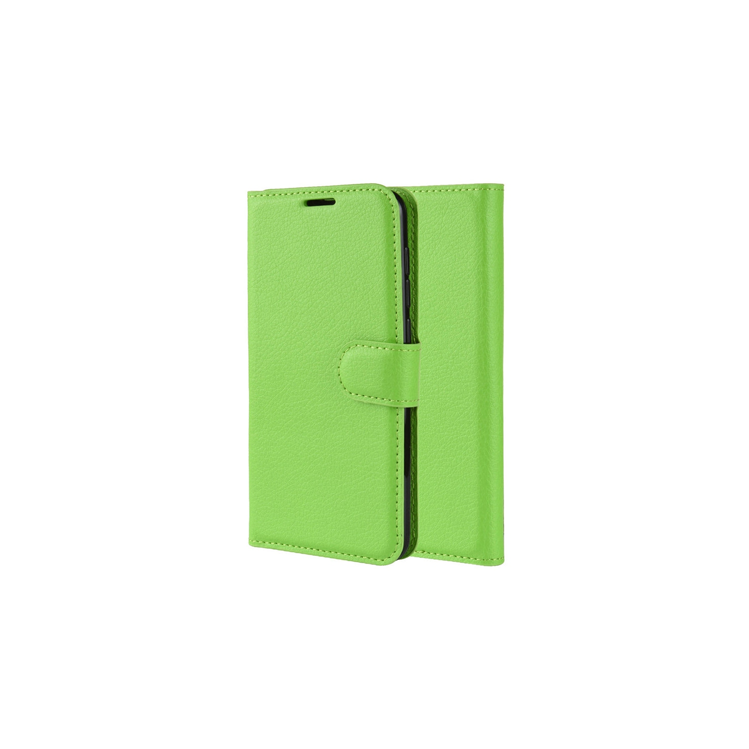 PANDACO Lime Green Leather Wallet Case for iPhone 13 Pro Max