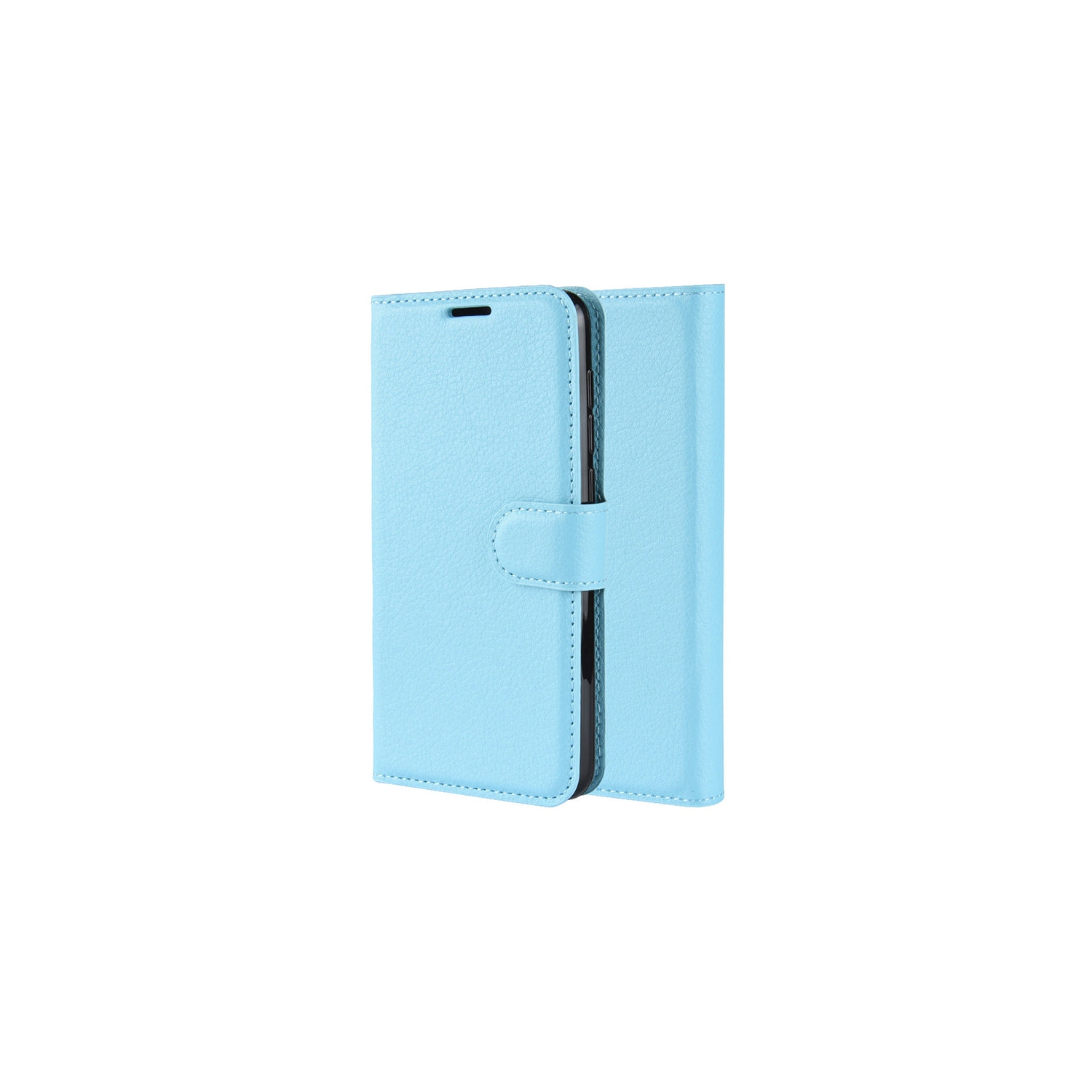 PANDACO Light Blue Leather Wallet Case for iPhone 13 Pro Max