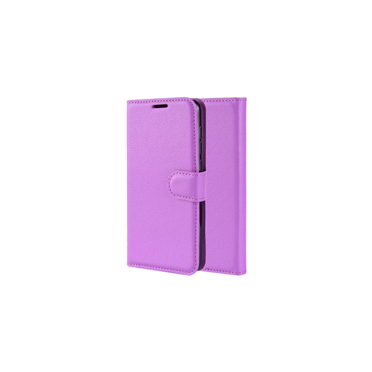 PANDACO Purple Leather Wallet Case for iPhone 13 Mini