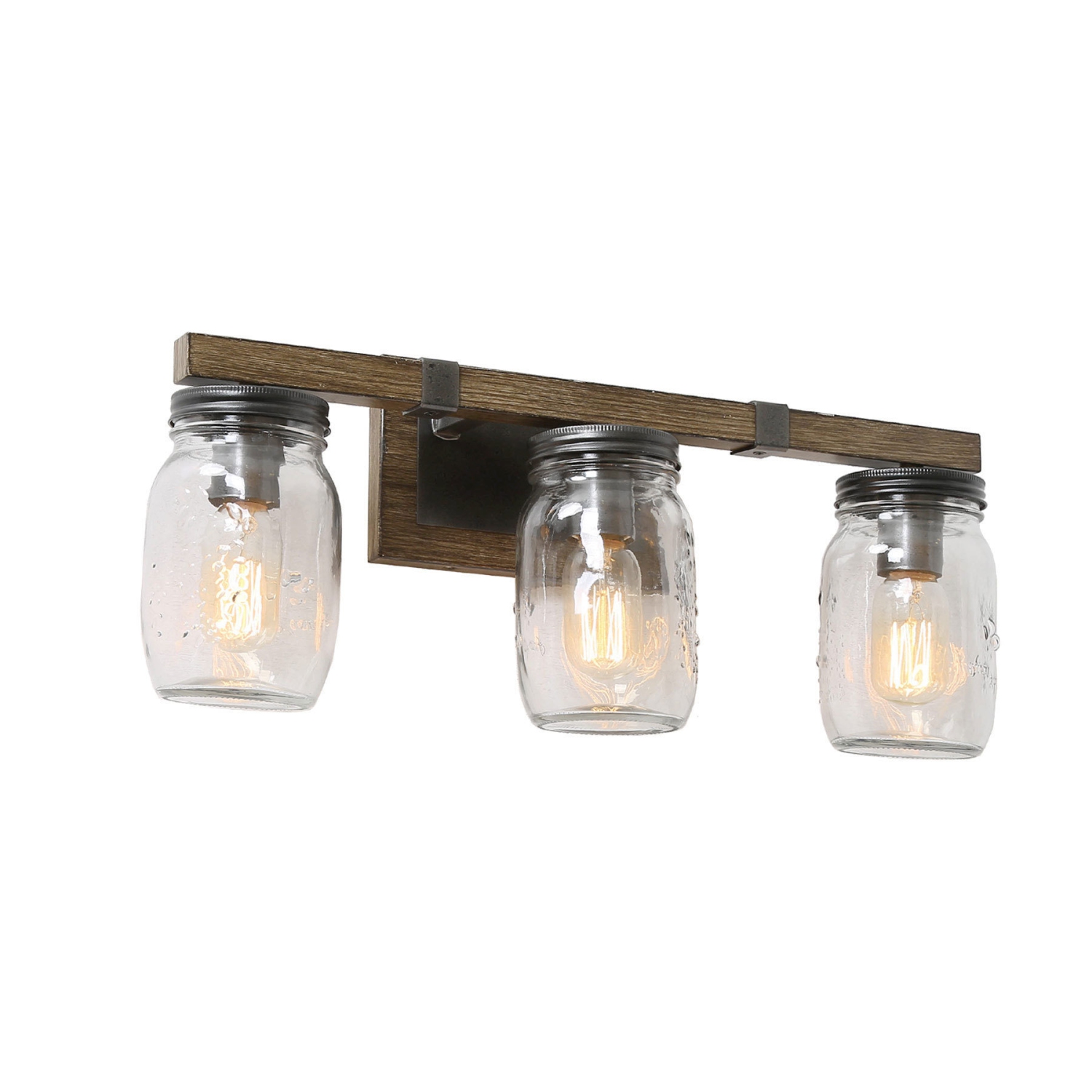 Farmhouse 3-Light Mason Jar Vanity Light