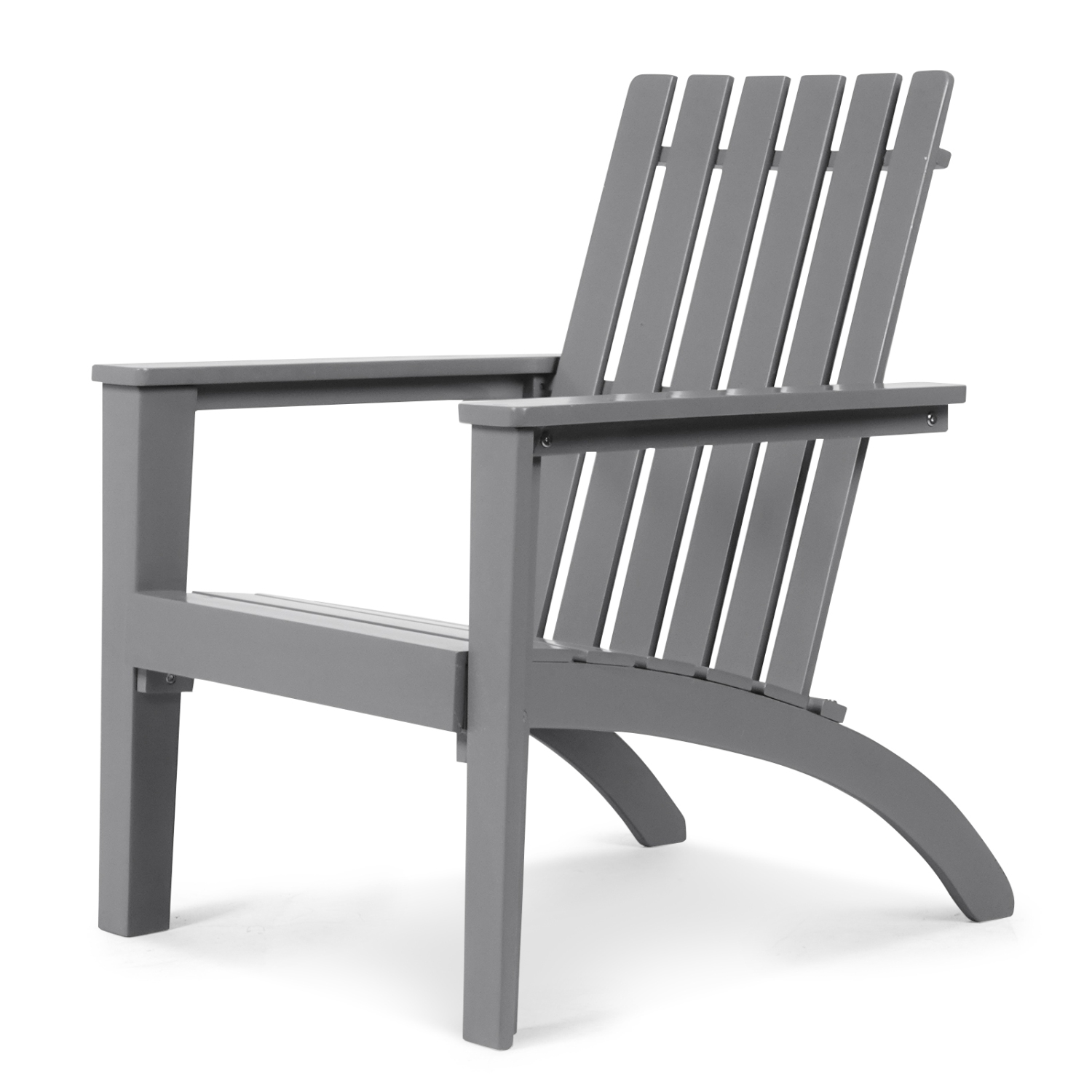 Patiojoy Wooden Adirondack Chair W/Ergonomic Design Outdoor Lounge Armchair Acacia Wood chair for Yard&Patio Black/Gray/White
