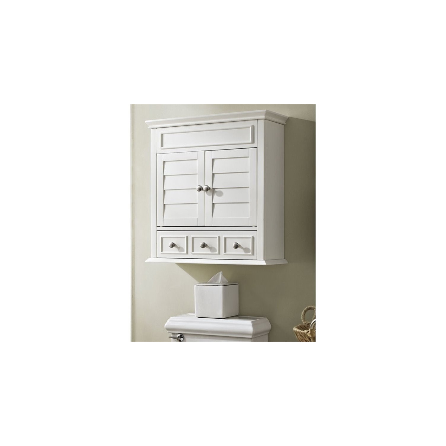 Pemberly Row Medicine Cabinet in White