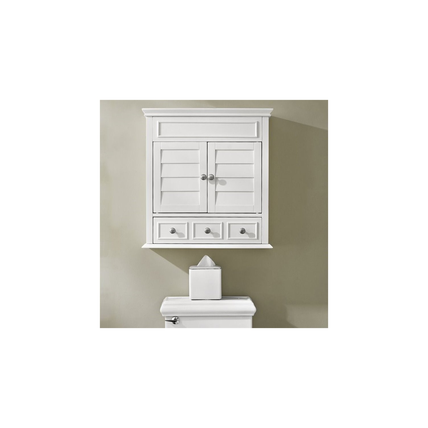 Pemberly Row Medicine Cabinet in White